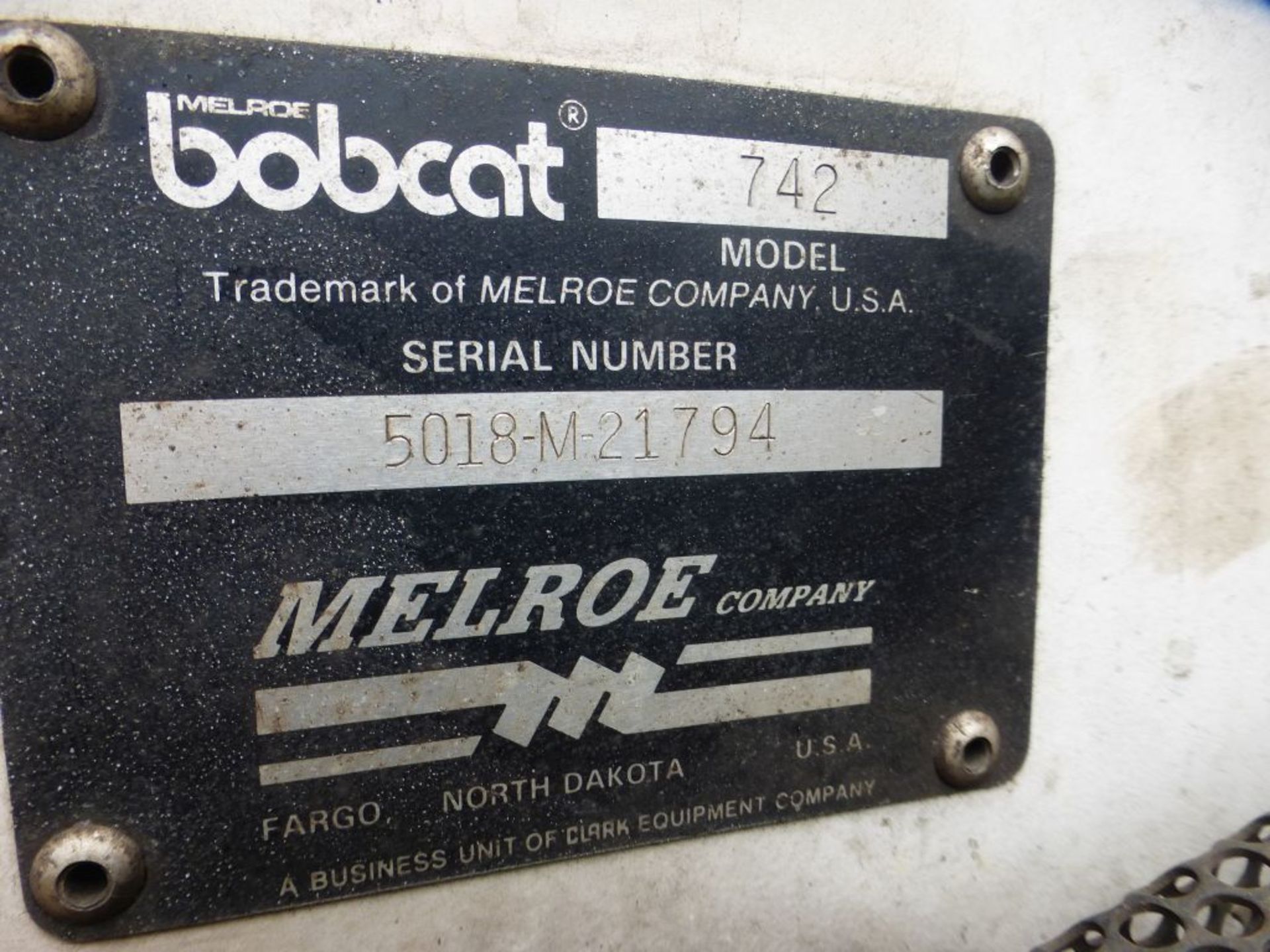 Bobcat 742 Skid Steer | Serial No. 5018-M-21794; 1997 Hours; Tag: 240025 - Image 13 of 13