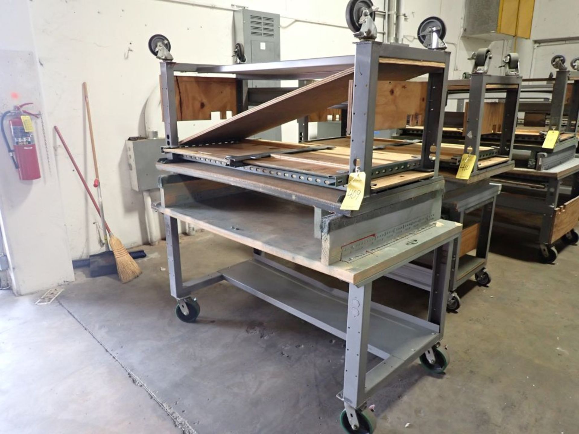 Lot of (2) Rolling Tables | 36" x 60" X 30"H; Tag: 241409 | Limited Forklift Assistance
