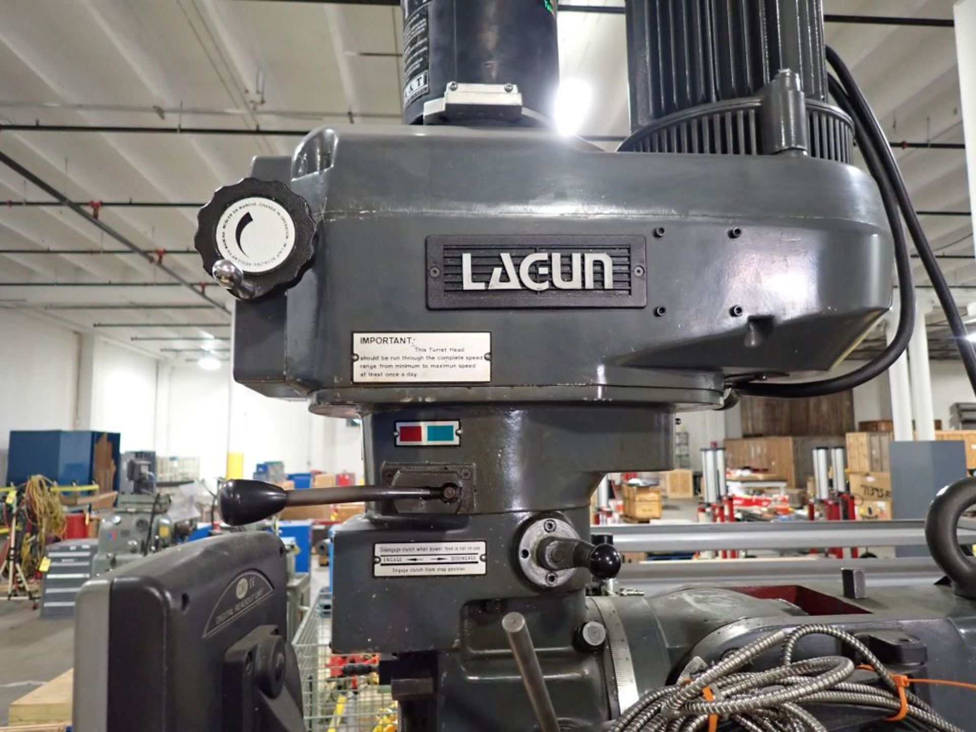 Lagun Deluxe Vertical Knee Mill | 11 x 58 Table; Power X+Y Servo Drives; Power Knee Lift; Power Draw - Image 10 of 20