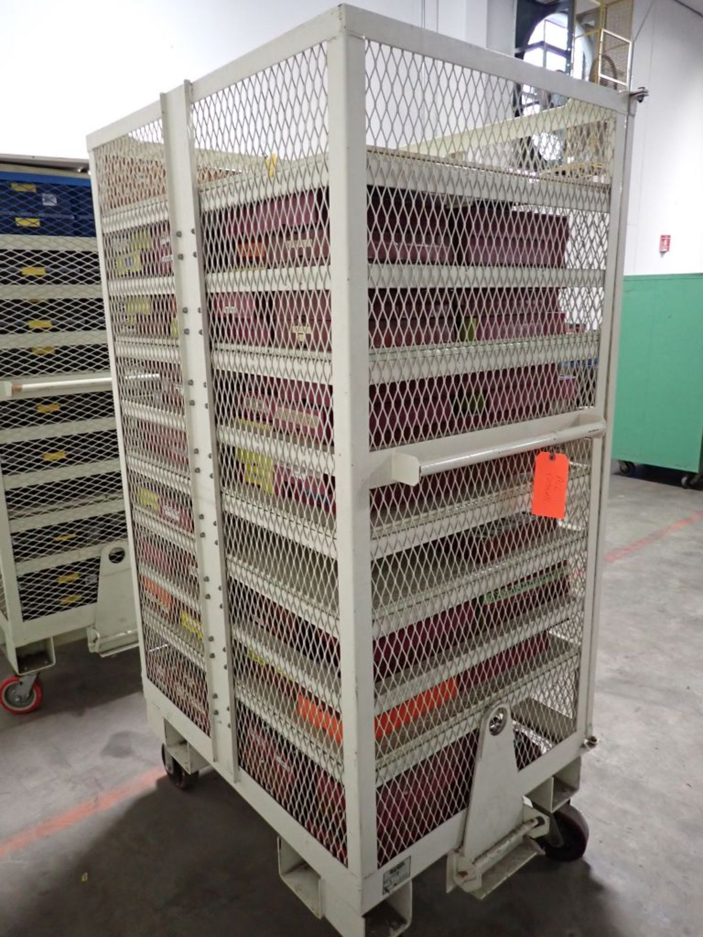 Rolling Locking Cage w/Storage Bins | Tag: 241593 | Limited Forklift Assistance Available - $10.00 - Image 3 of 6