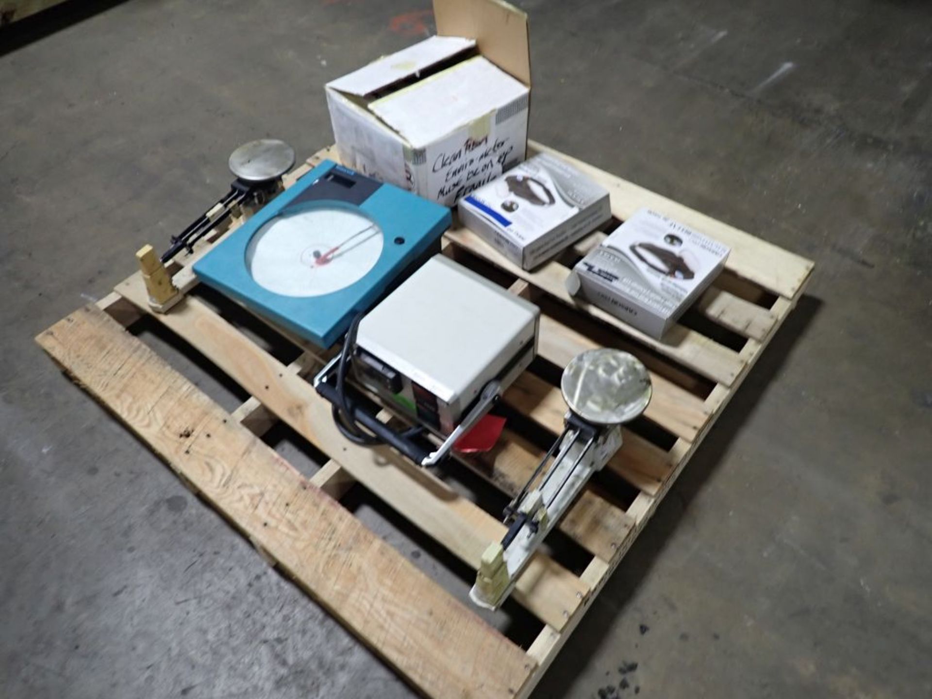 Lot of Assorted Scales and Lab Items | Tag: 241446 | Limited Forklift Assistance Available - $10.