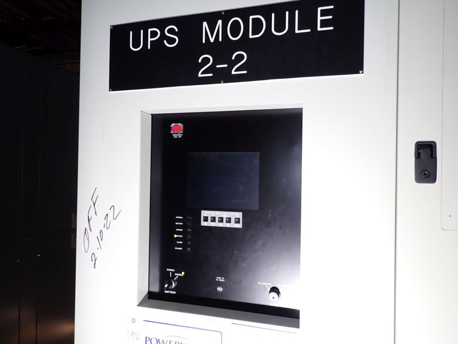 Powerware UPS Unit | Model No. 600; 480V; Tag: 241196; Lot Loading Fee: $150.00 - Image 3 of 12