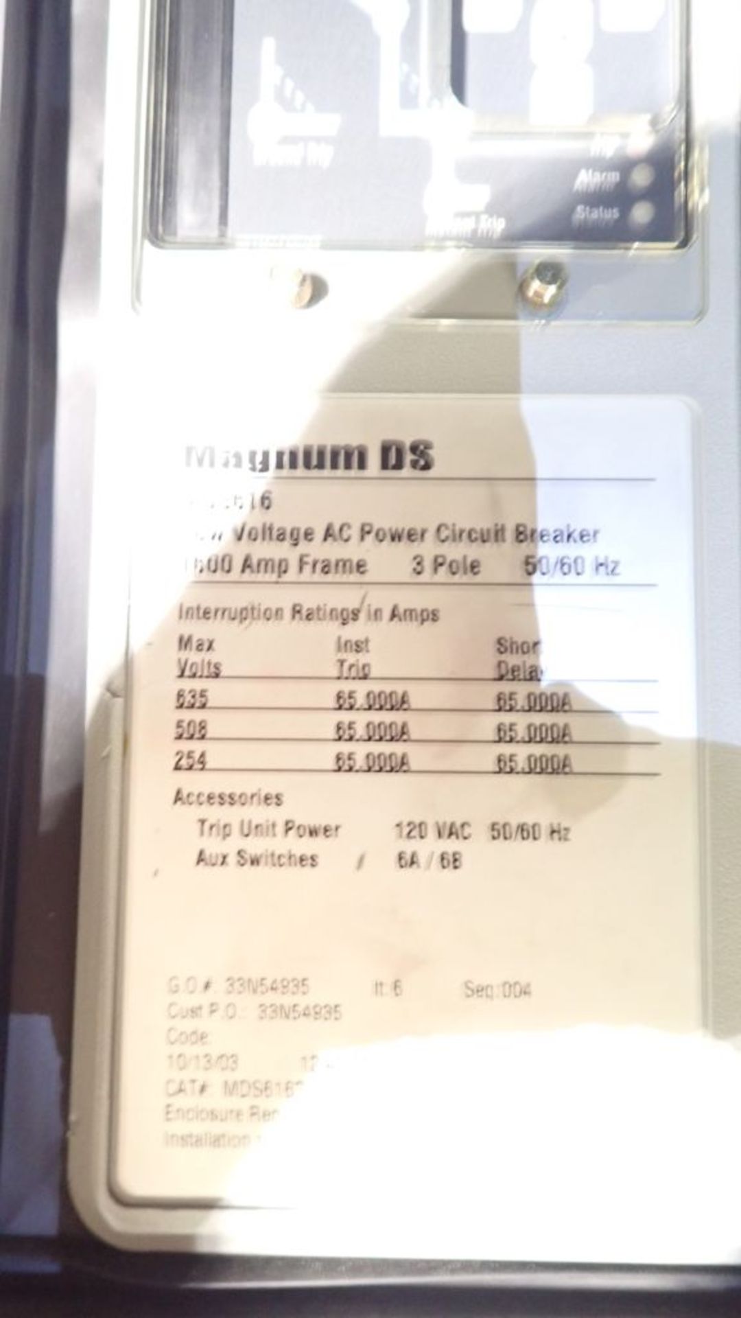 Eaton Cutler Hammer Switchgear | 1600A DS Frame Breaker; 480Y/277V; (9) 1600A; (6) 1600A; (3) 1200A; - Image 31 of 37