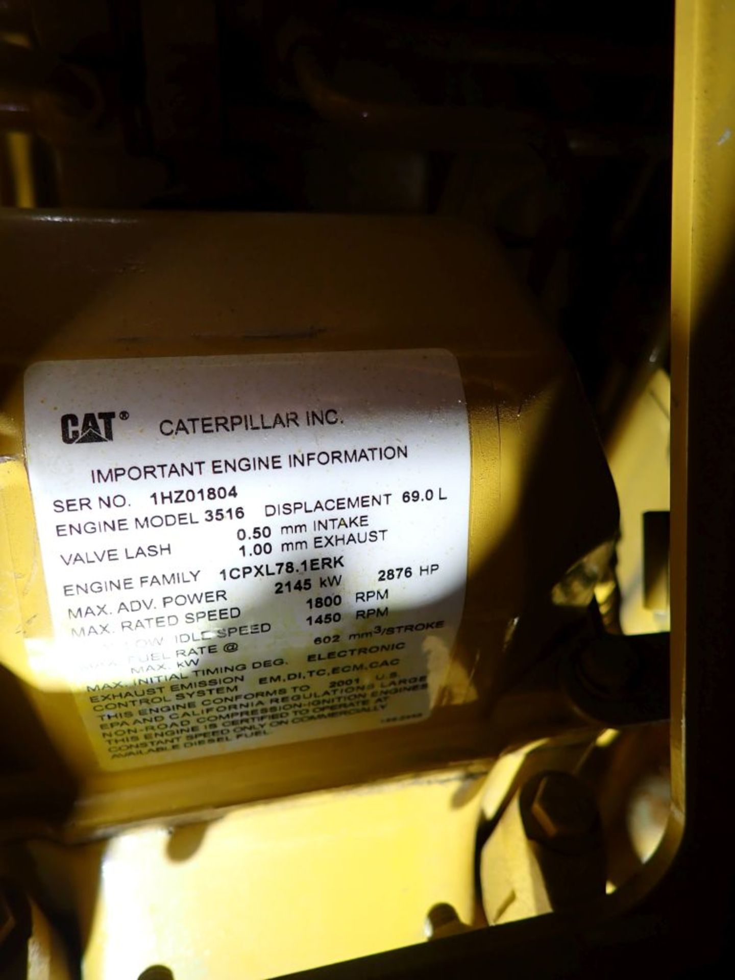 Caterpillar Diesel Generator | Part No. CAT00000AFDN00960; Model No. SR4B; 1825 KW; Prime; 4160V; - Image 20 of 23