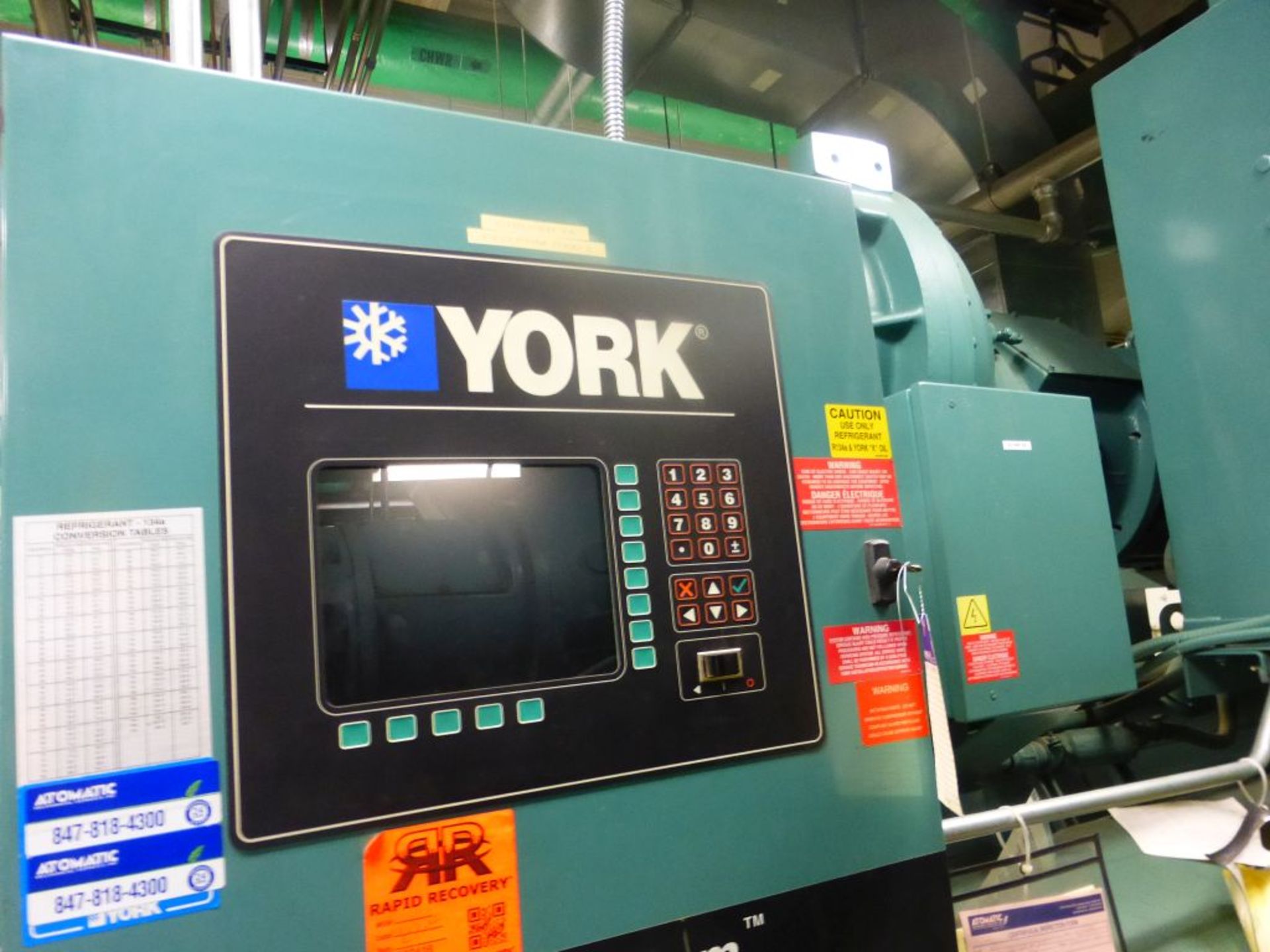 York Millennium Centrifugal Chiller | Model No. YKCDCDG4CME R134A; Serial No. YCTM-067402; Tag: - Image 7 of 9