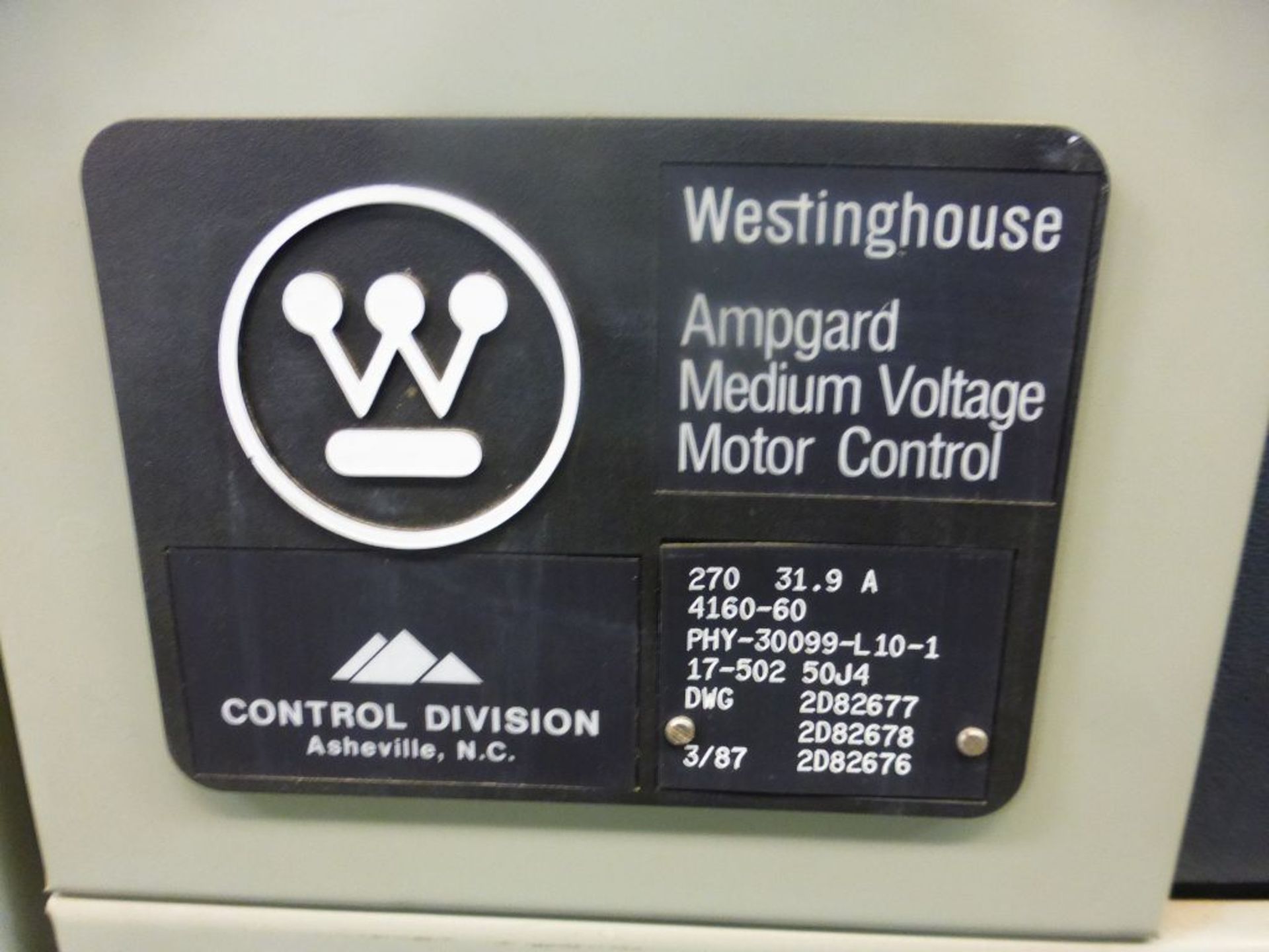 Westinghouse Ampgard Medium Voltage MCC | (6) Sections; Includes: (3) Starters; Tag: 241198; Lot - Image 3 of 9