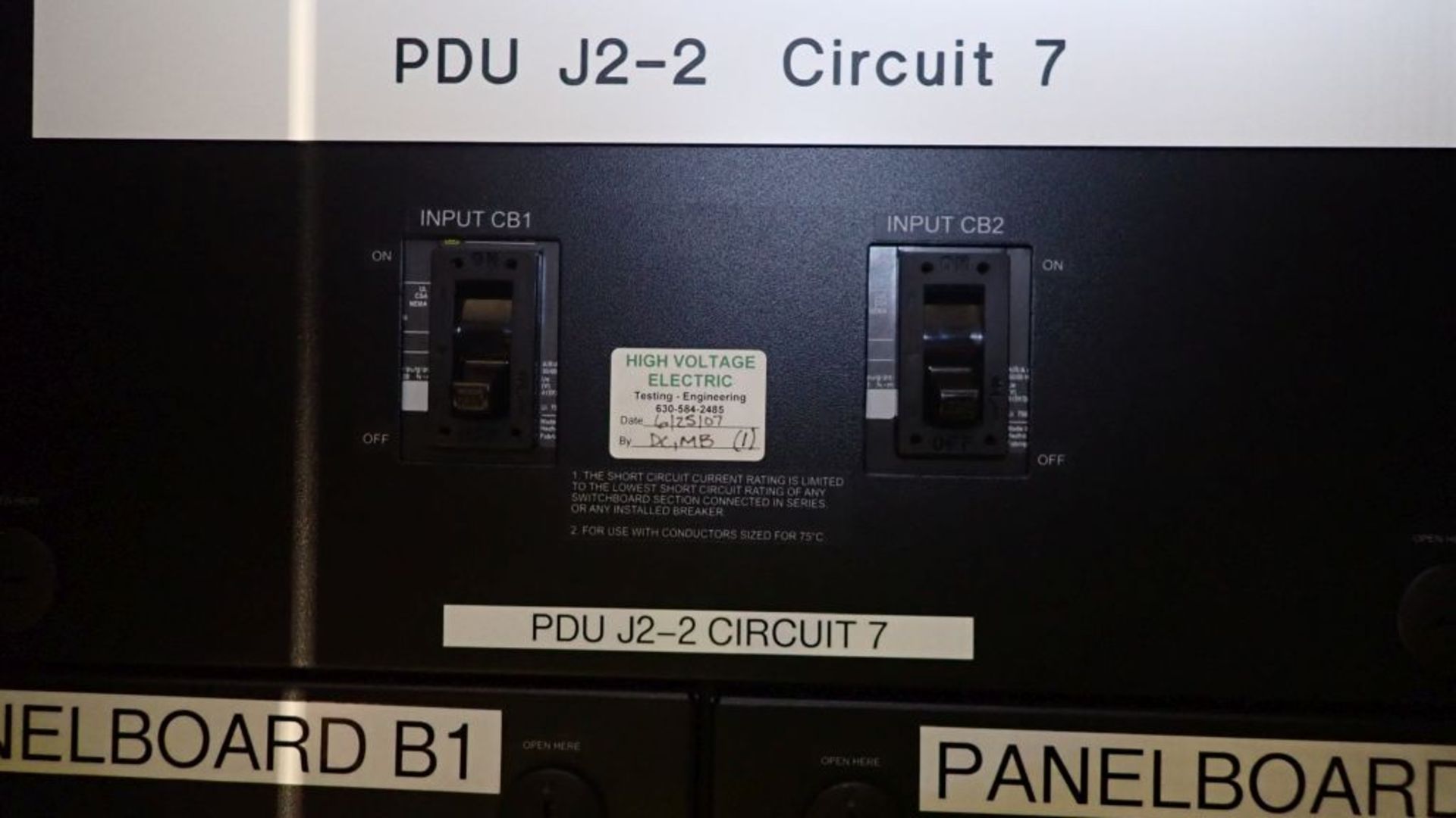 Onyx Power Rack Panelboard | Part No. 98-112-00-00; System 2; Input: 208/120 VAC; 4-Wire Plus Ground - Image 5 of 18