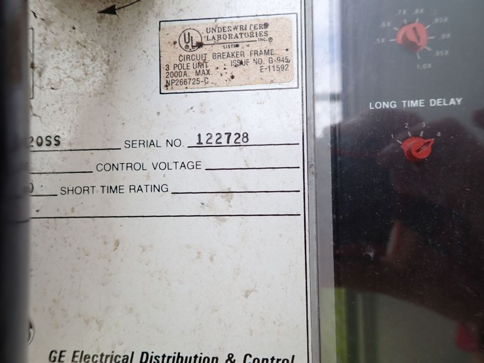 GE AV-Line Switchboard | 2000A; Includes: (4) GE 2000A Breakers Part No. TP202055; Tag: 241259; - Image 15 of 20