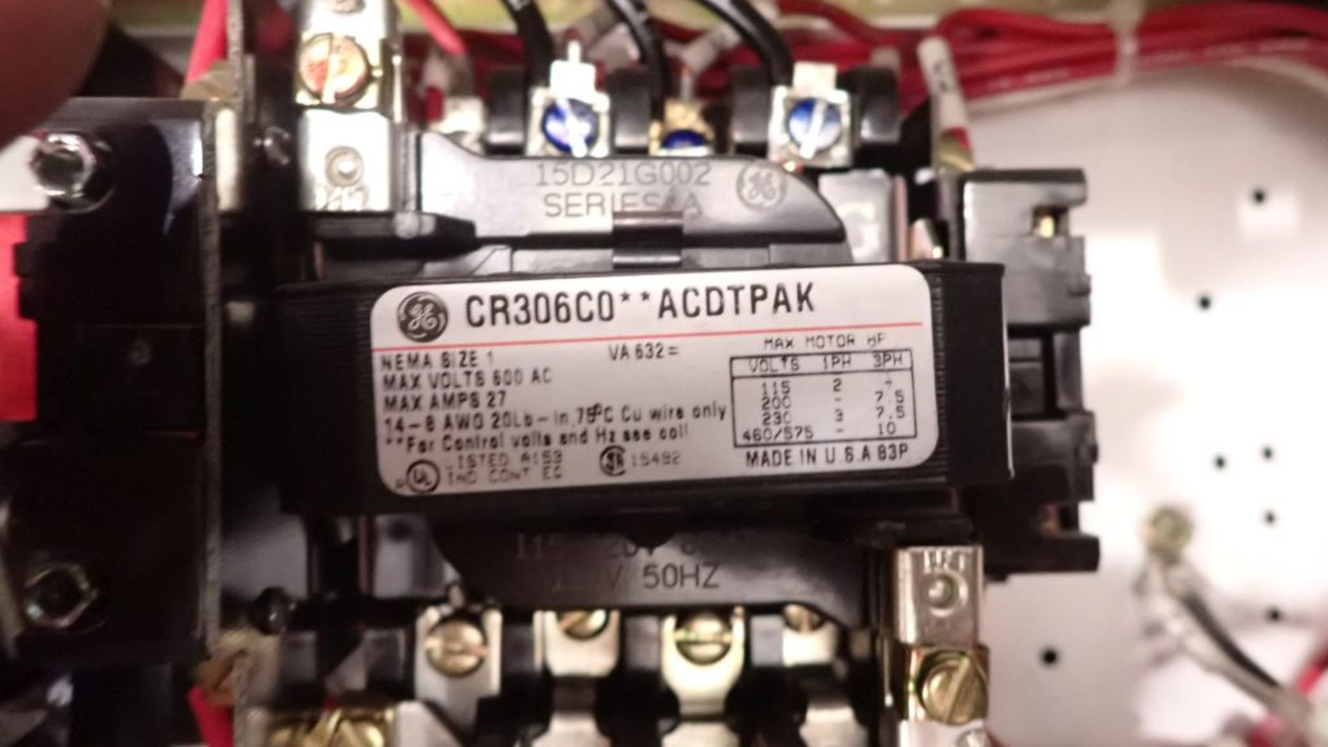 GE 8000 Line MCC | (4) Verticals; Includes: (3) Size 3 Starters; (6) Size 2 Starters; (2) Size 1 - Image 18 of 53