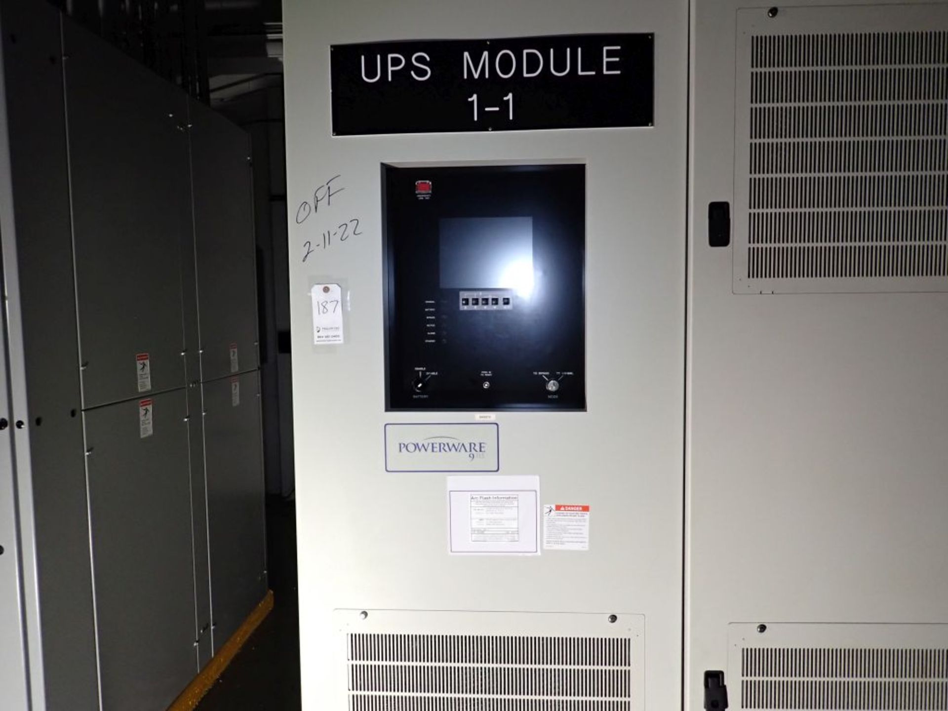 Powerware 9 UPS Unit | Model No. 600; 480V; Tag: 241187; Lot Loading Fee: $150.00 - Image 3 of 14