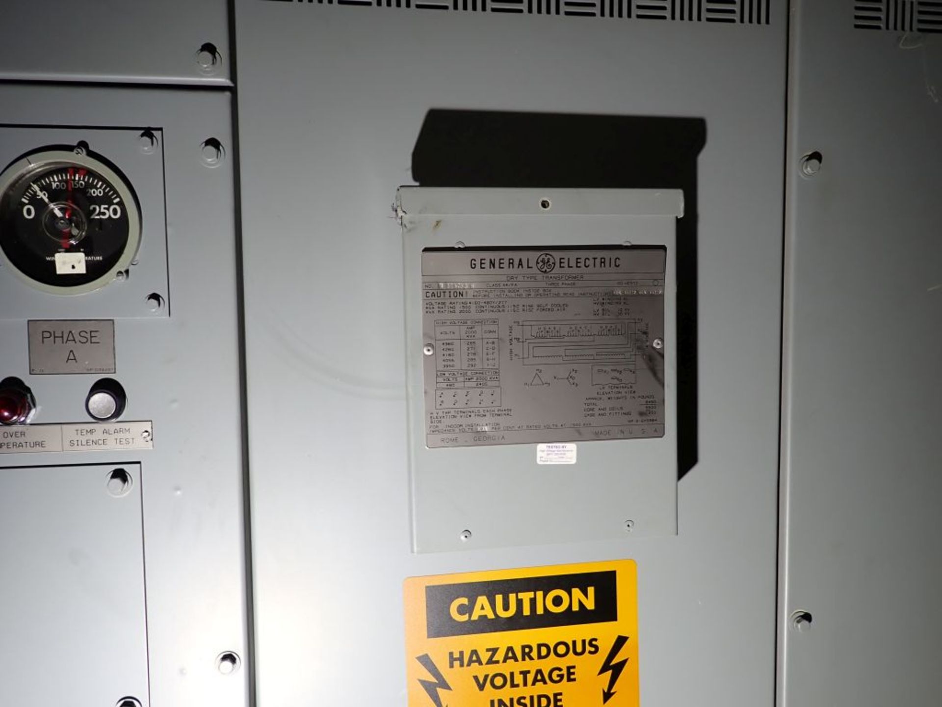 GE Transformer with Interrupter Switch | 1500/2000A KVA; 4160-480Y/277V; Includes: 600A Switch; Tag: - Image 10 of 18