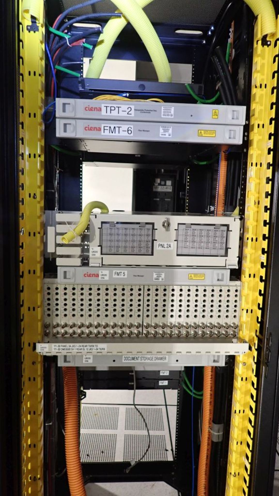 Eaton Cabinet with Contents | Includes: (6) Ciena Fiber Manager; (2) Corning Cable Systems; (2) - Image 6 of 8