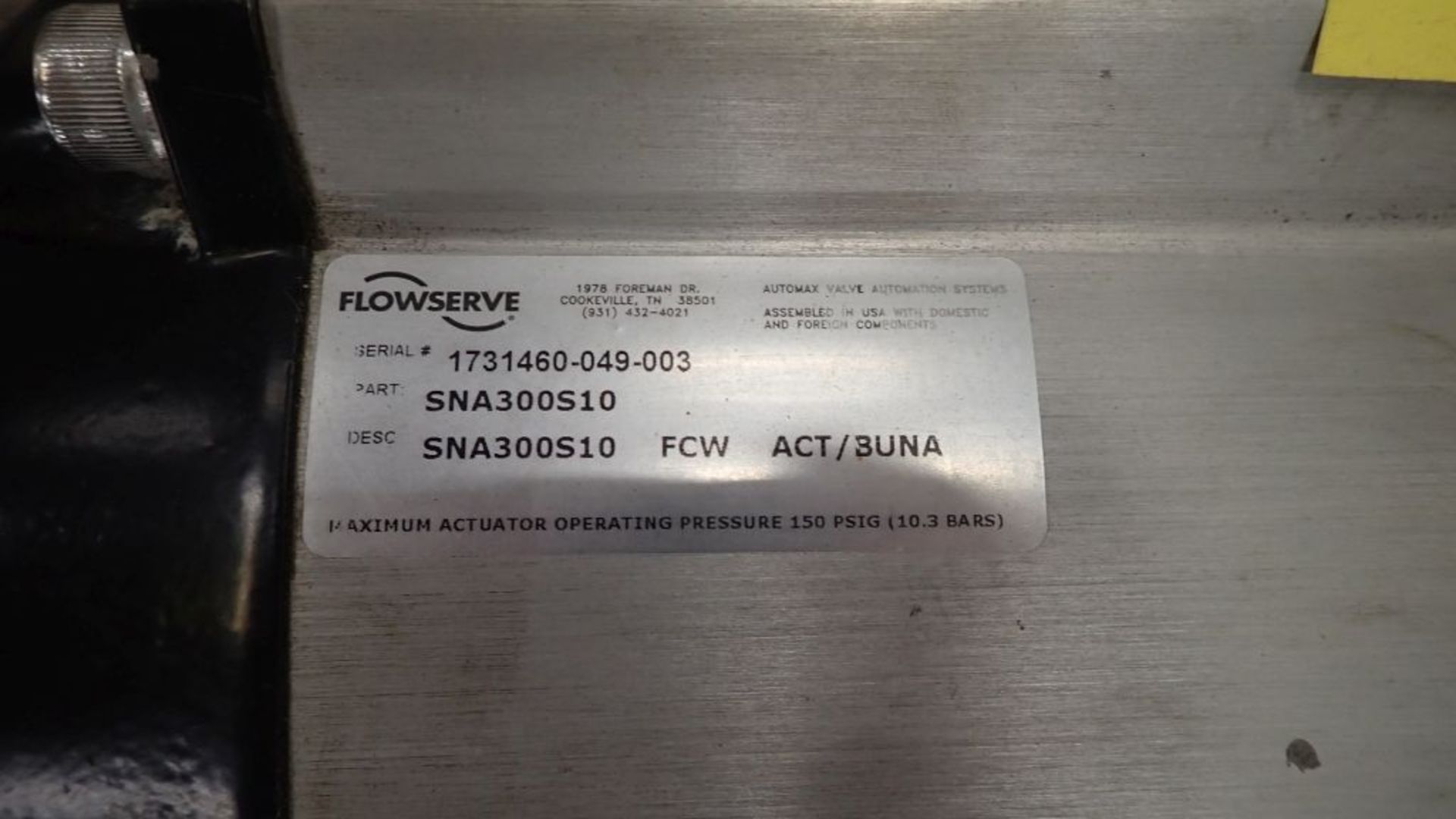 Flowserve 4" Hastelloy Valve w/Flowserve Actuator | Valve CX2MW Body; Actuator Part No. SNA300S10; - Image 5 of 7
