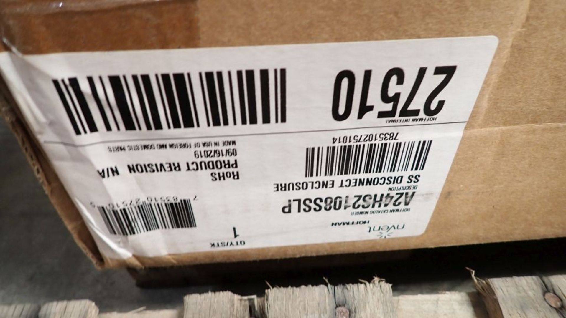 Lot of (2) Hoffman Components | (1) SS Disconnect Enclosure Cat No. A24HS2108SSLP; (1) Nema Type - Image 3 of 3