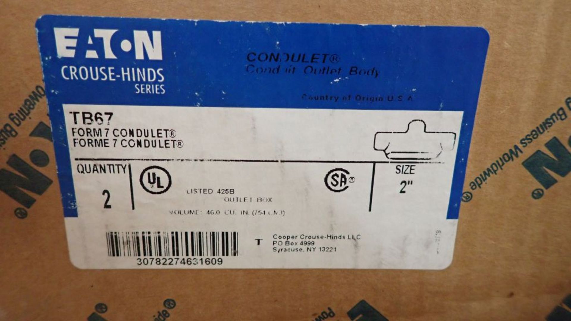 Lot of Assorted Eaton Components | Includes: Form 7 Condulet Cat No. T67; Cover for Form 7 Body - Image 6 of 11