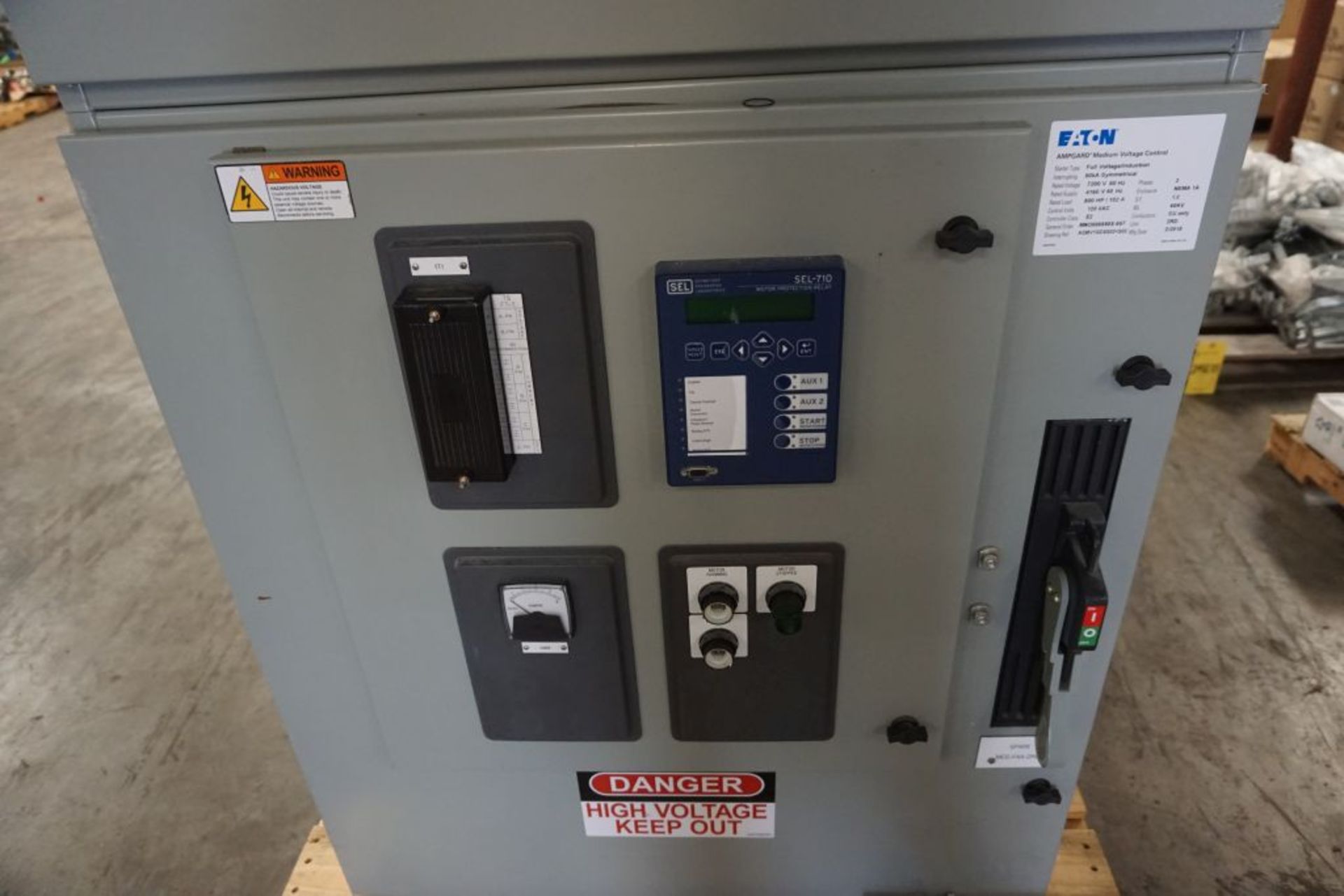 2018 Eaton Ampgard Medium Voltage Control Nema 1A Enclosure | 800 HP; 120 VAC; 7200V; 1-Section; - Image 5 of 9