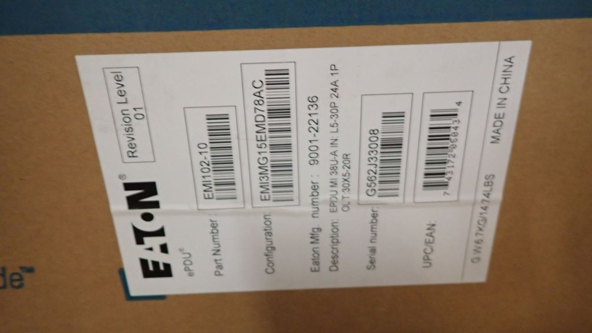 Lot of (2) Eaton EPDU MI 384-A Power Distribution Units | Part No. EM102-10; Tag: 246011 - Image 4 of 6