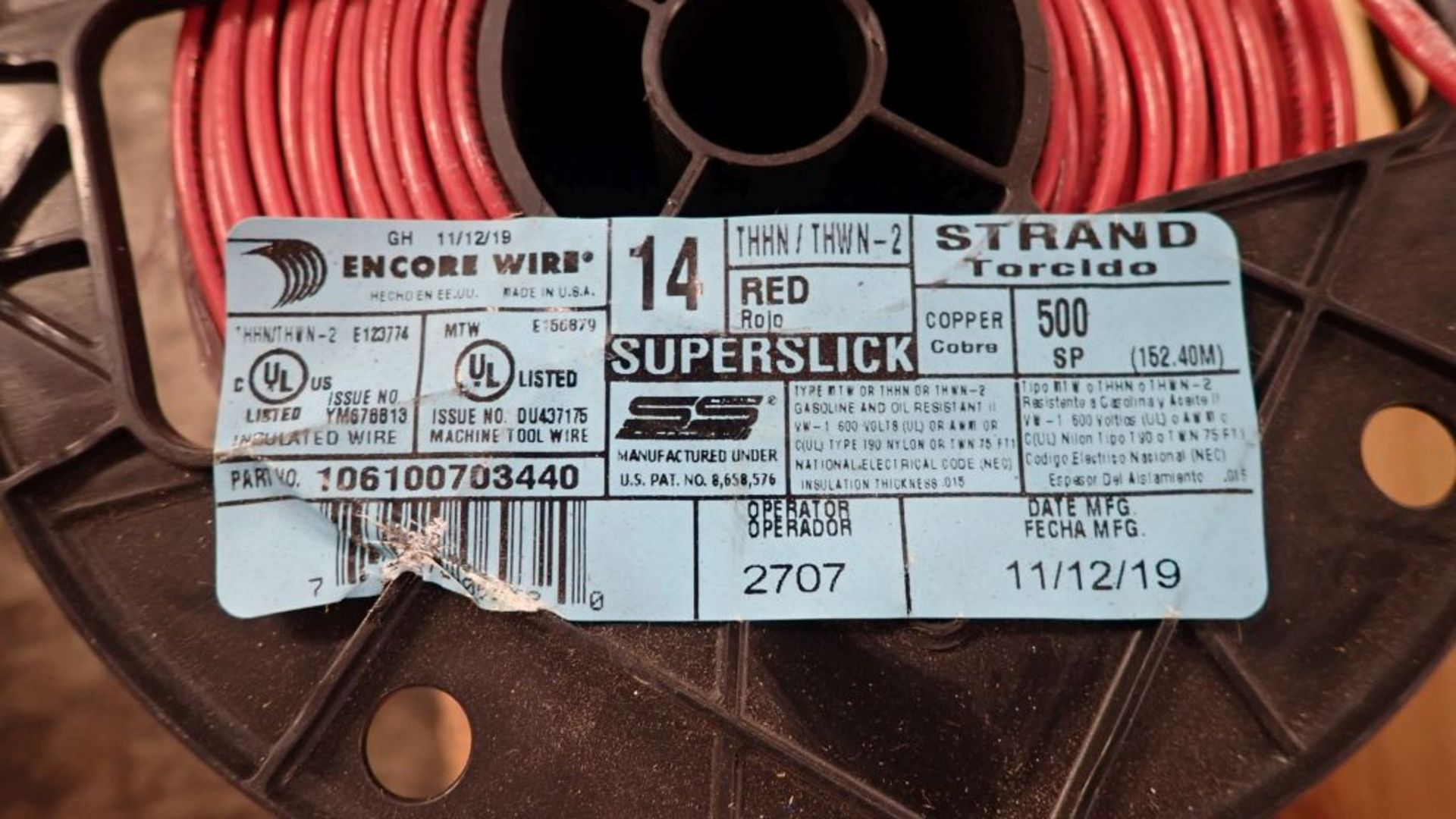 Lot of Assorted Cable Wires | Includes: Cerrowire 500' Part No. E85964A; Encore 500' Part No. - Image 12 of 14