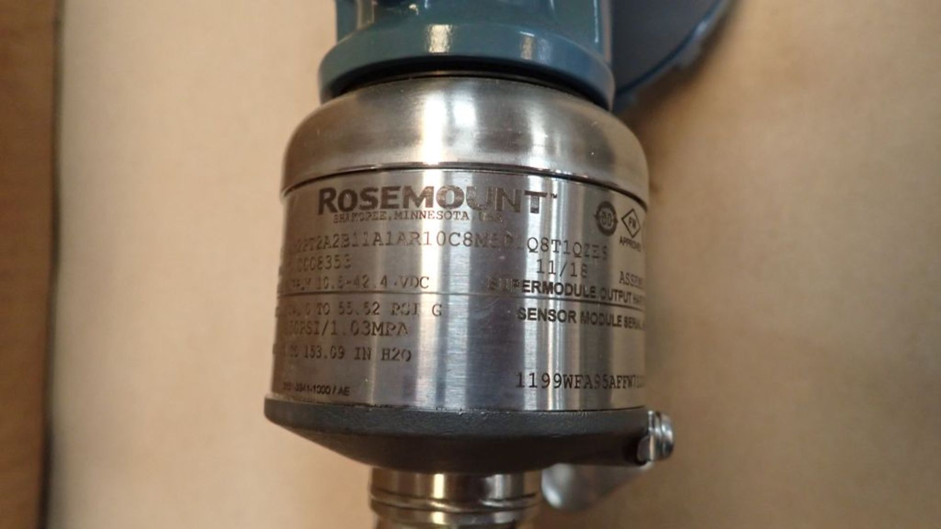 Lot of (1) Remote Sensor and (1) Jacket Wire | Rosemount Senor Module Cal 0-55.52 PSI, Housing - Image 10 of 11