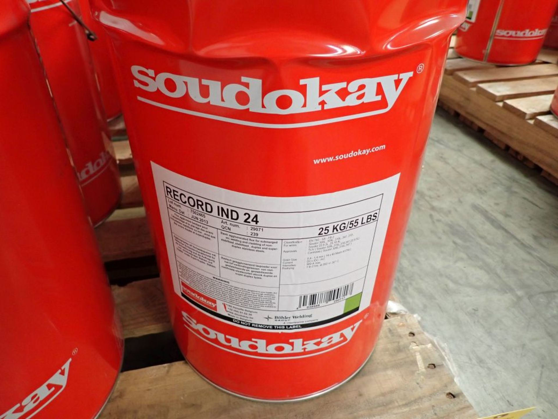 Lot of (6) Soudokay Record Ind-24 Welding Flux - Image 3 of 5