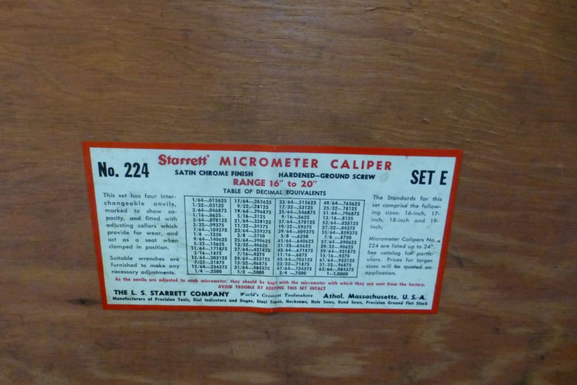 Starrett Micrometer Caliper - Image 3 of 5