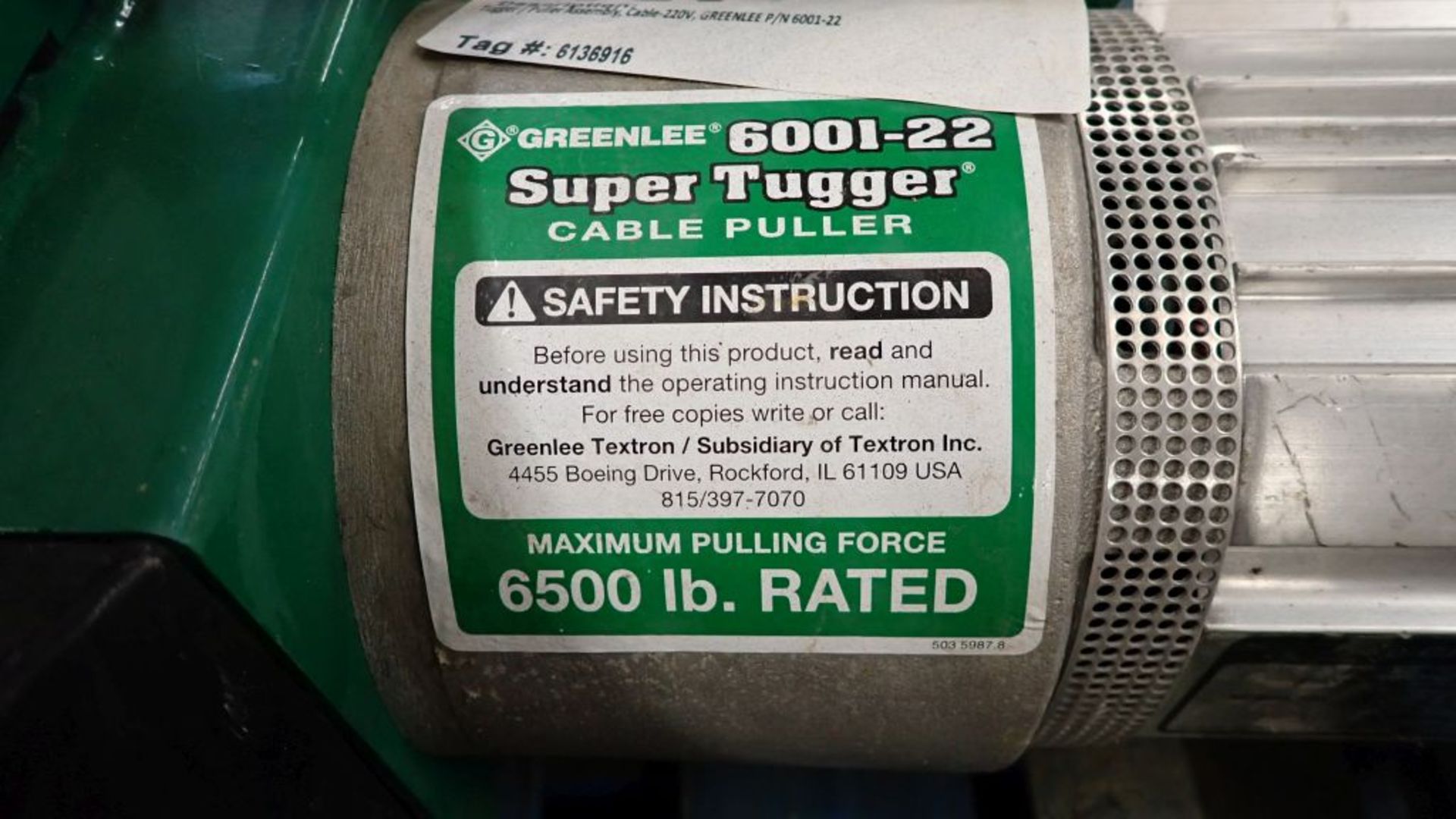 Greenlee Super Tugger Heavy Duty Cable Puller - Image 5 of 9