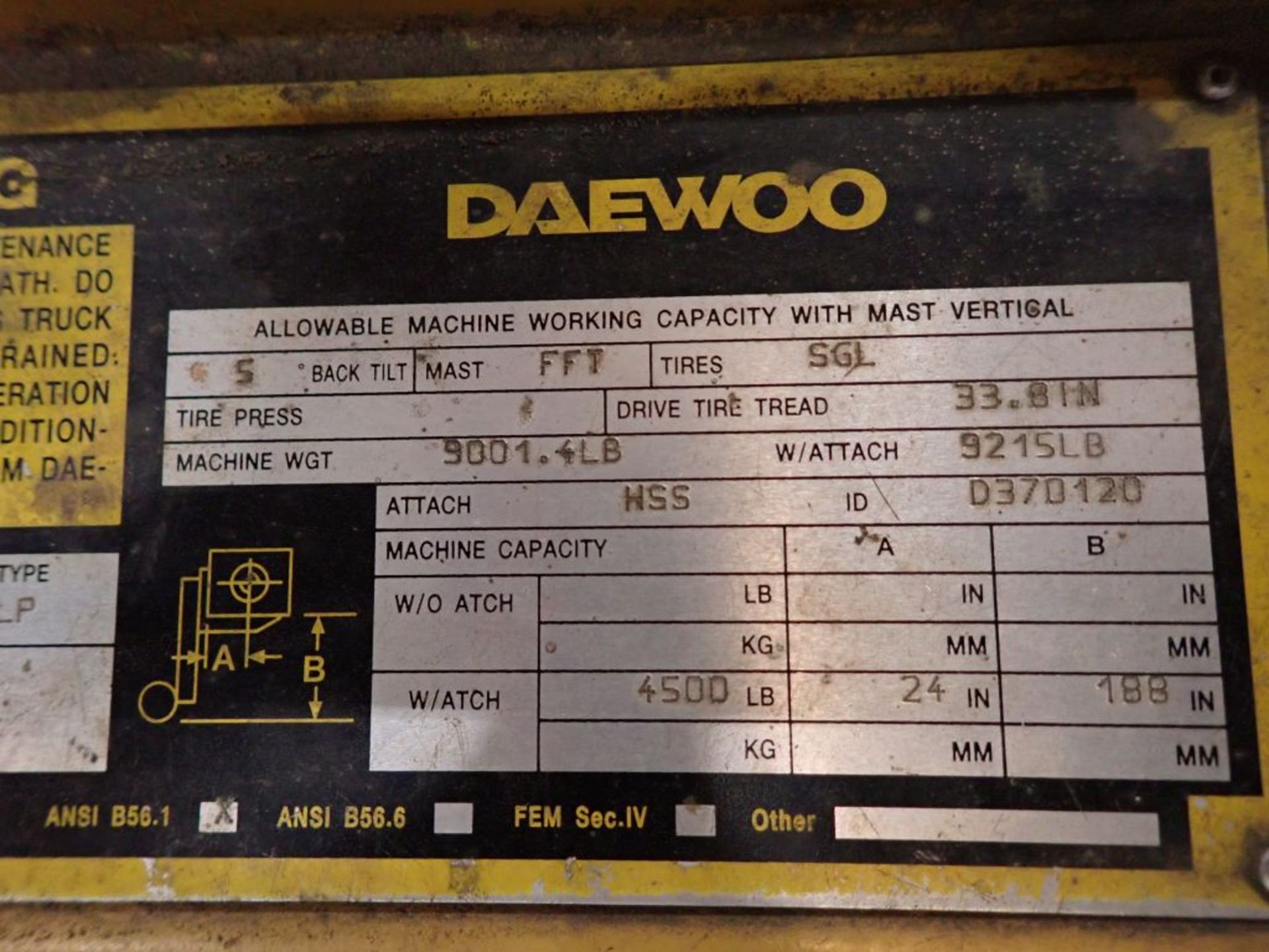 Daewoo Propane Forklift - Image 2 of 18