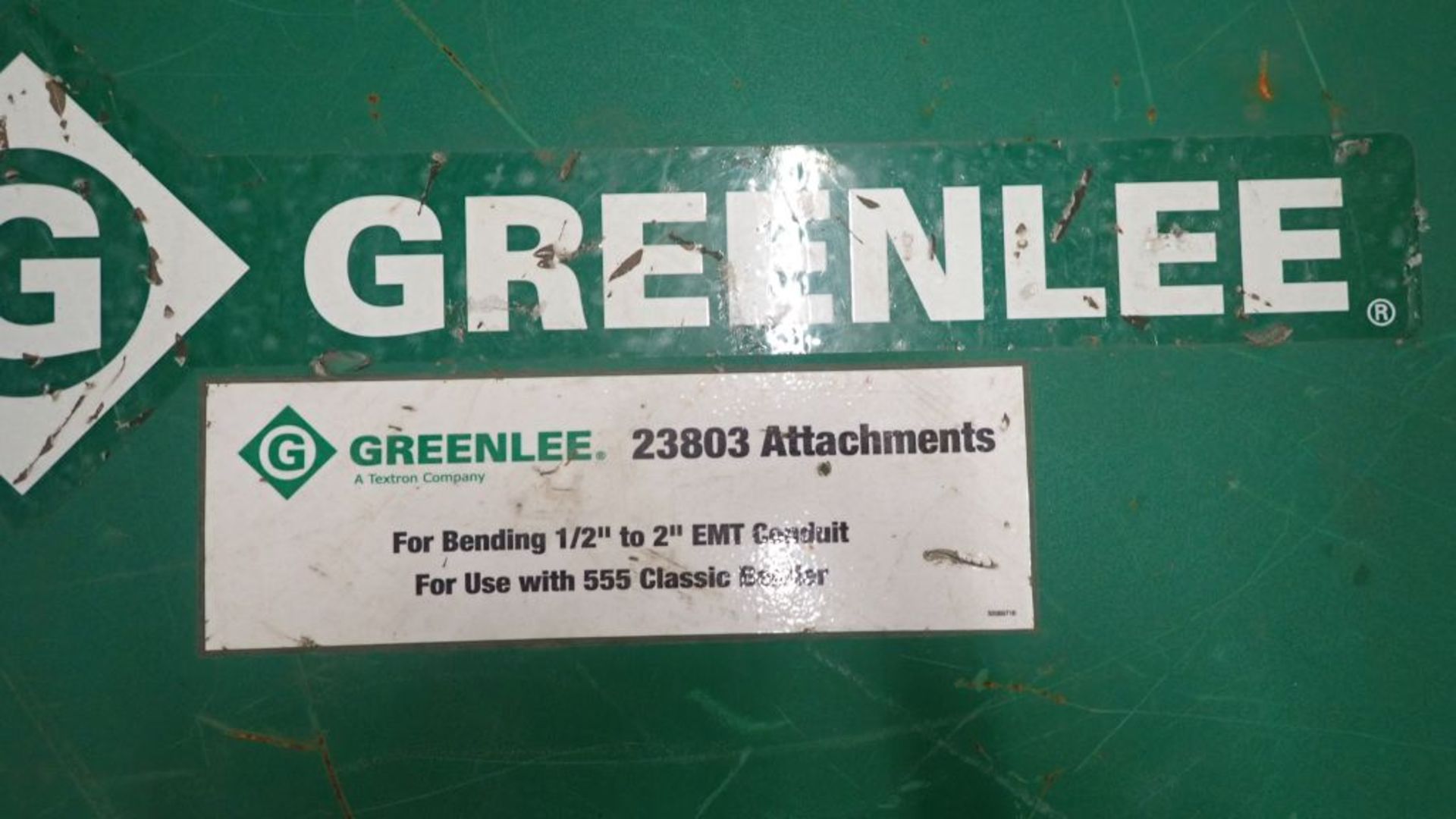 Greenlee Storage Box w/EMT Conduit Bending Machine - Image 3 of 8