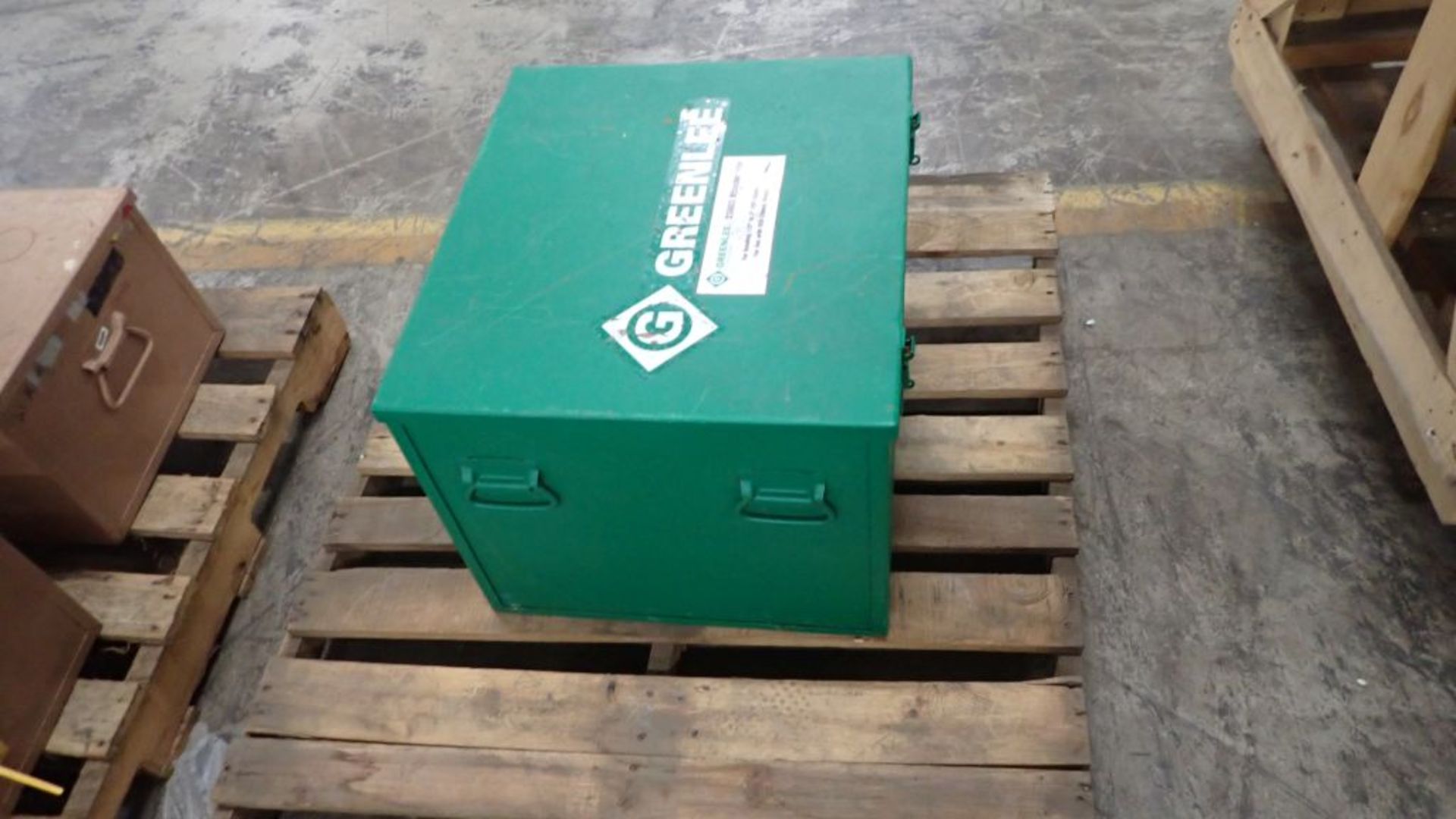 Greenlee Storage Box w/EMT Conduit Bending Machine