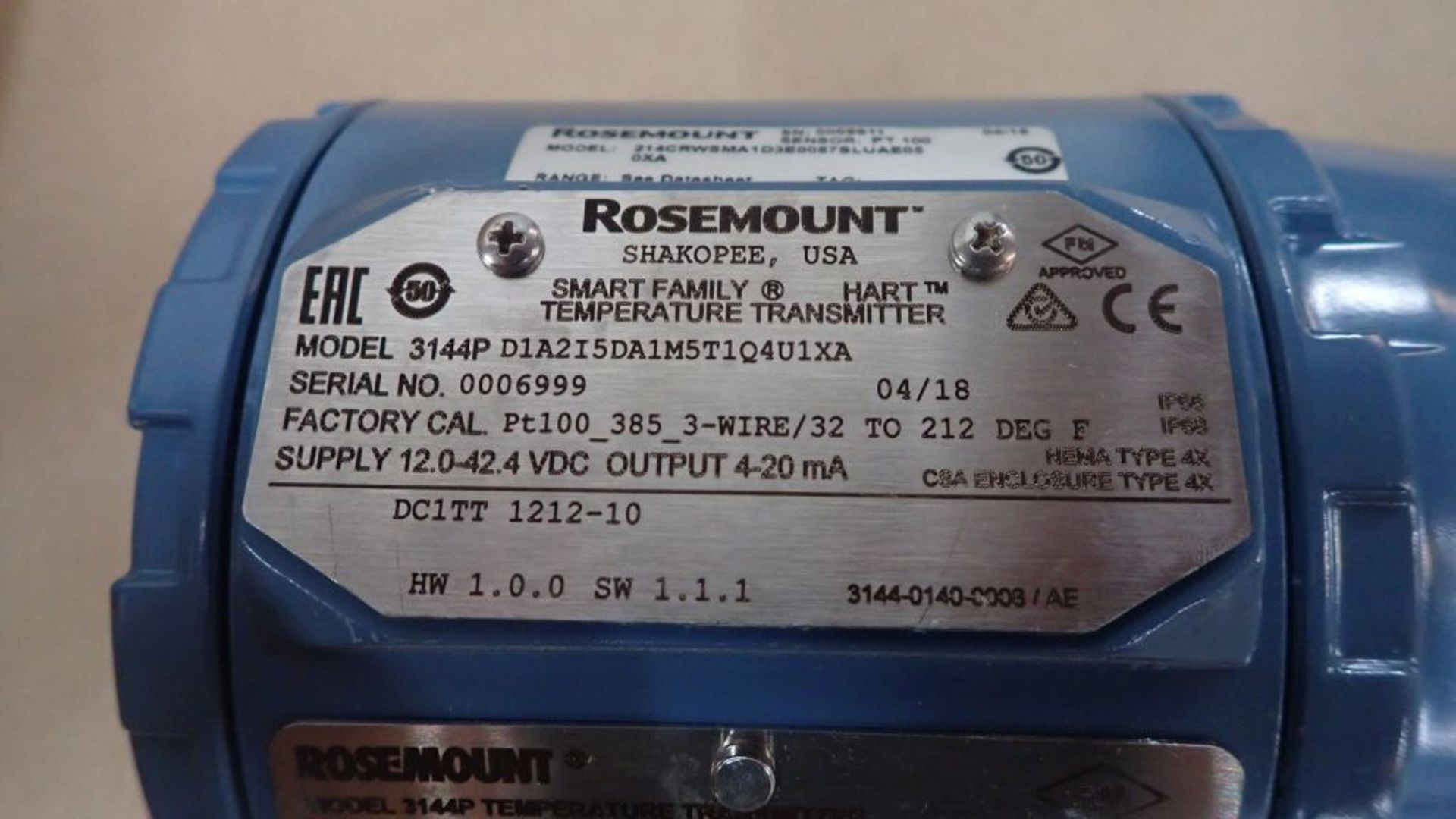 Rosemount 3144P Temperature Transmitter - Image 4 of 6