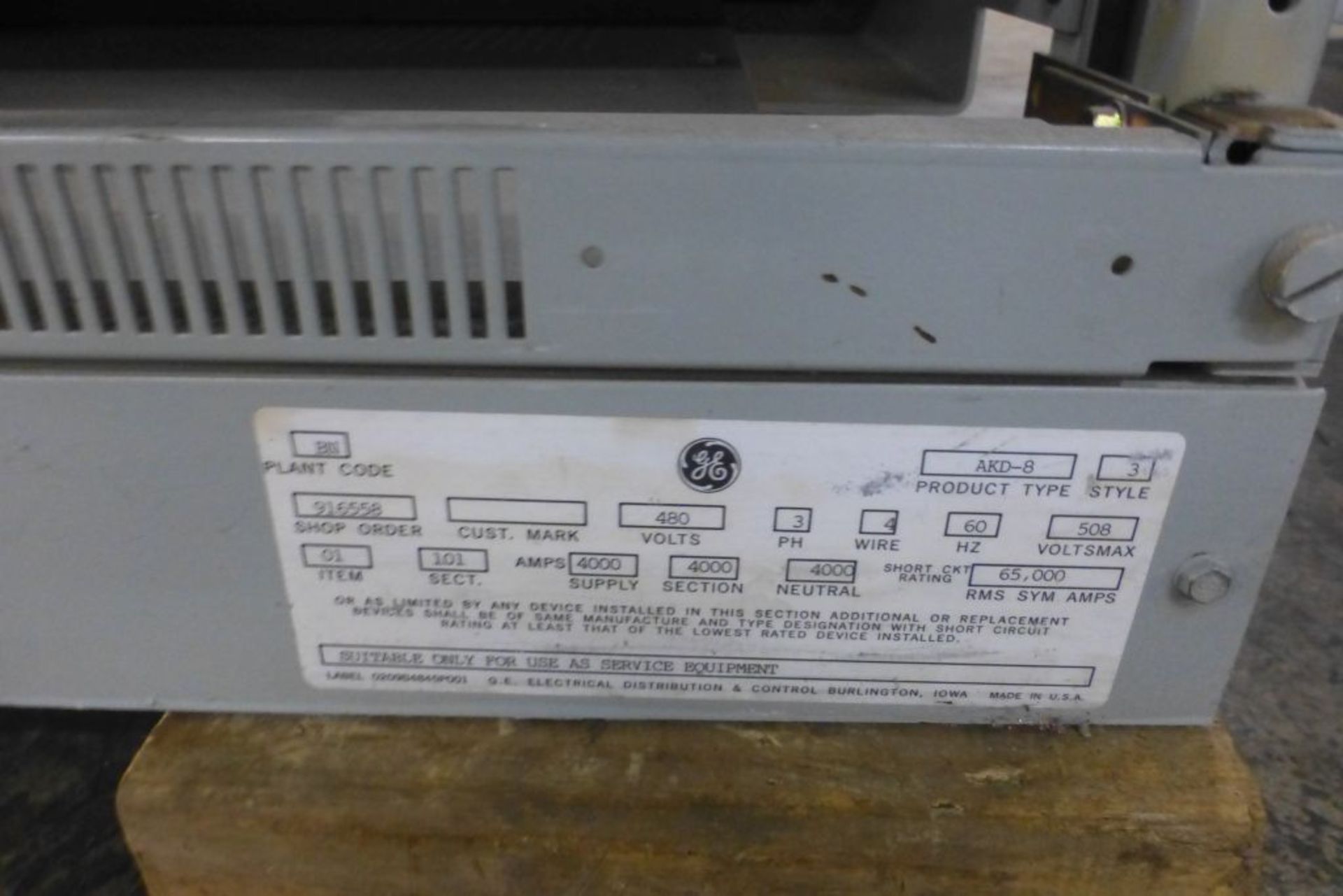 GE AKD-8 Switchgear - Image 38 of 54