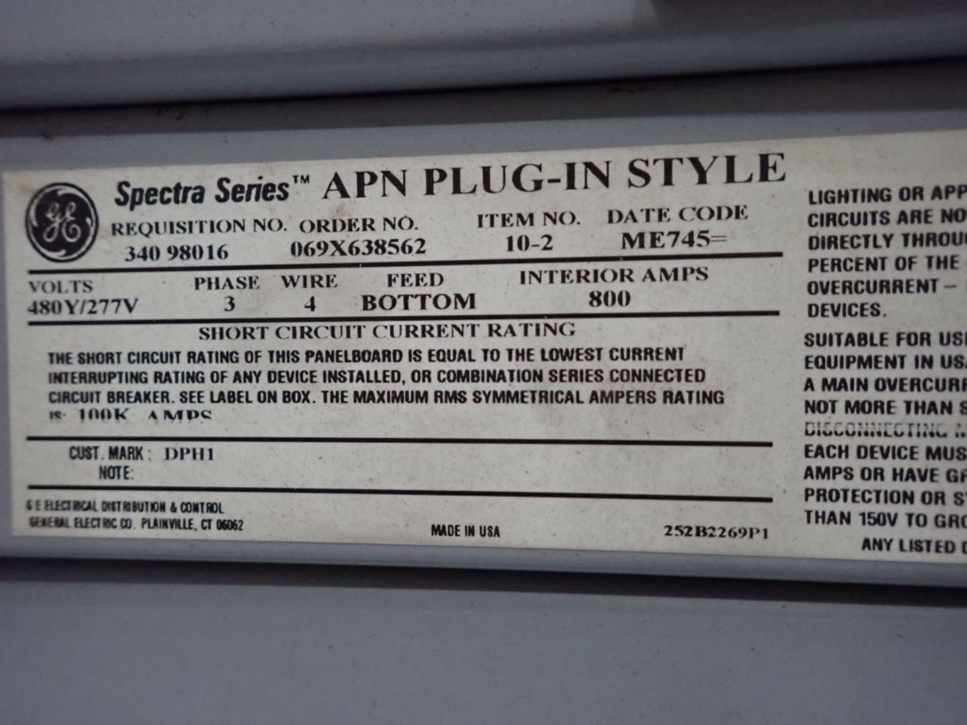 GE Spectra Series Power Panelboard - Image 5 of 11