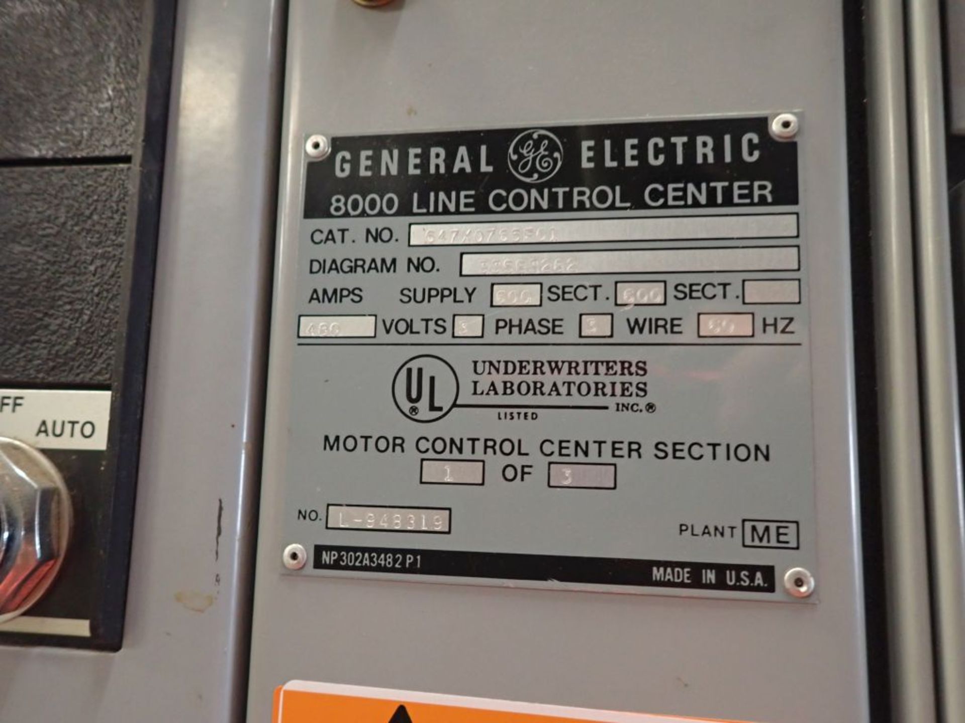 GE 8000 Line Control Center - Image 5 of 34