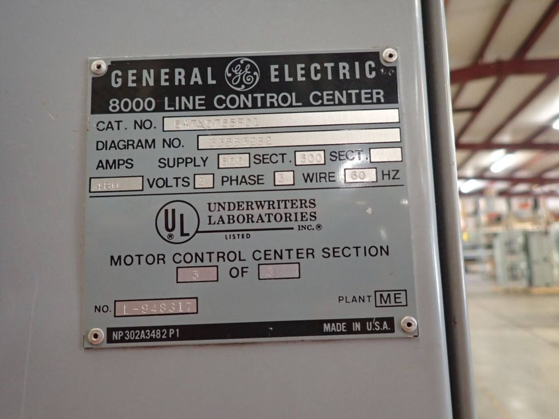 GE 8000 Line Control Center - Image 3 of 34