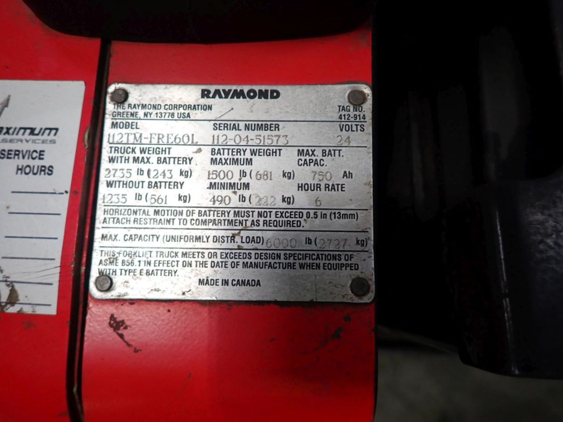 Raymond 24V Electric Pallet Jack - Image 5 of 5