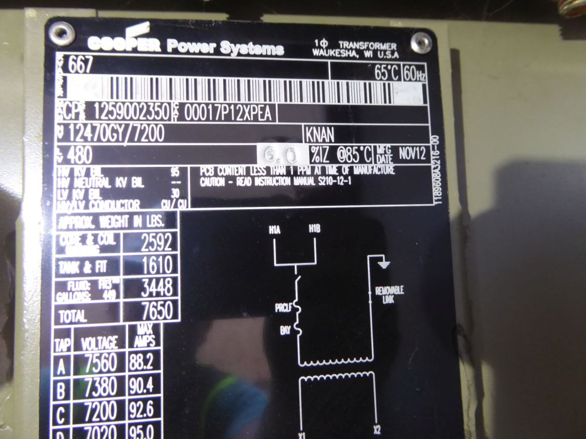 Cooper 667 KVA Padmount Transformer - Image 7 of 10