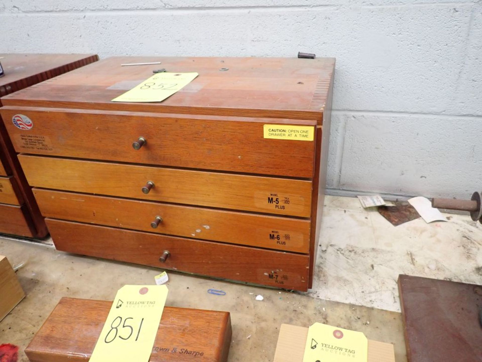 Lot of Gauge Sets in Wood Cabinet - Image 2 of 8