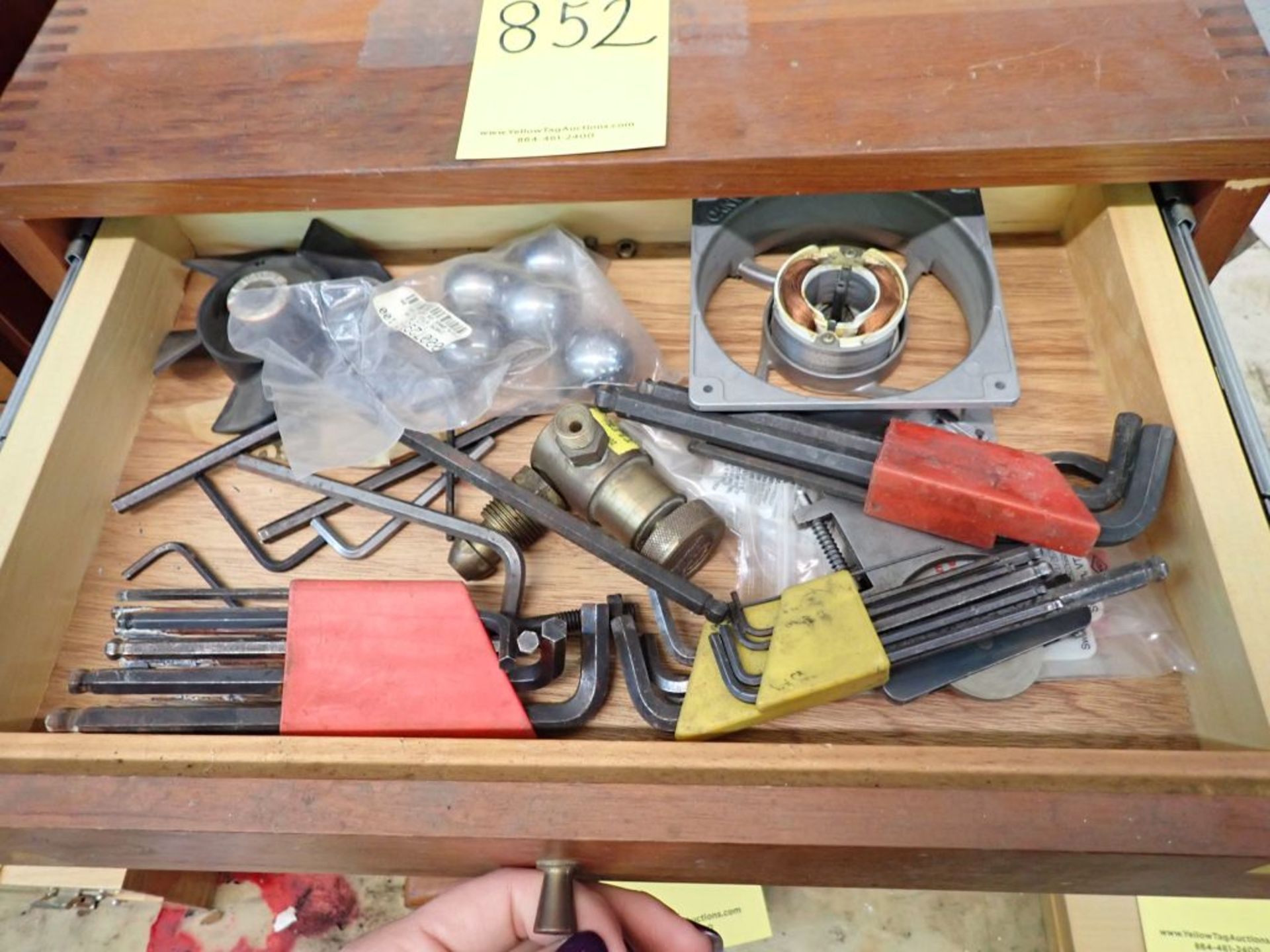 Lot of Gauge Sets in Wood Cabinet - Image 5 of 8