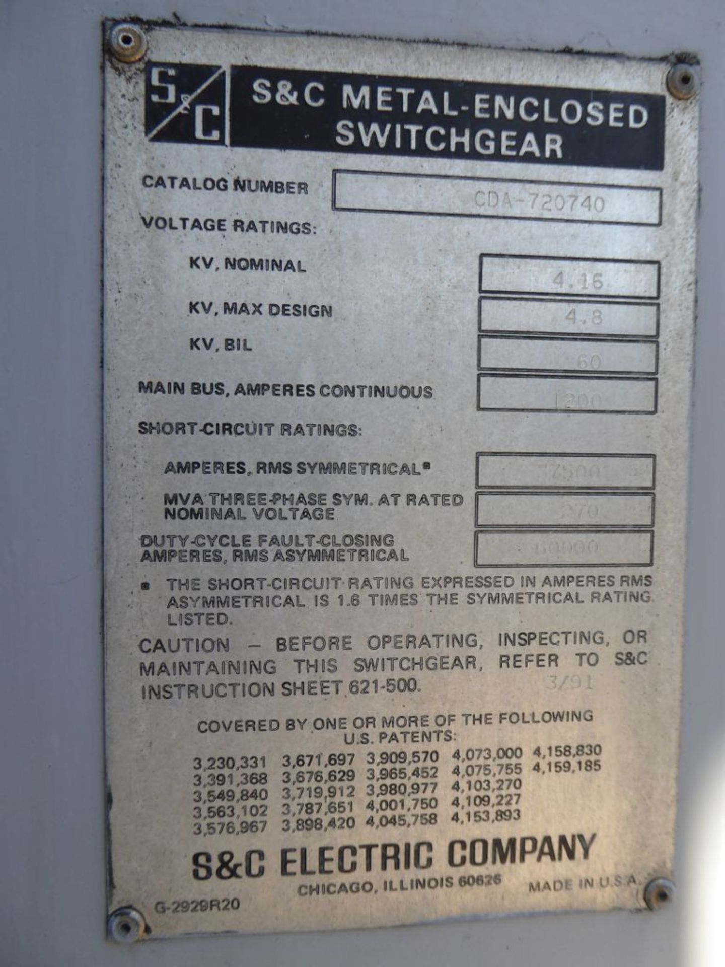 S&C Metal Enclosed Switchgear - Image 19 of 30