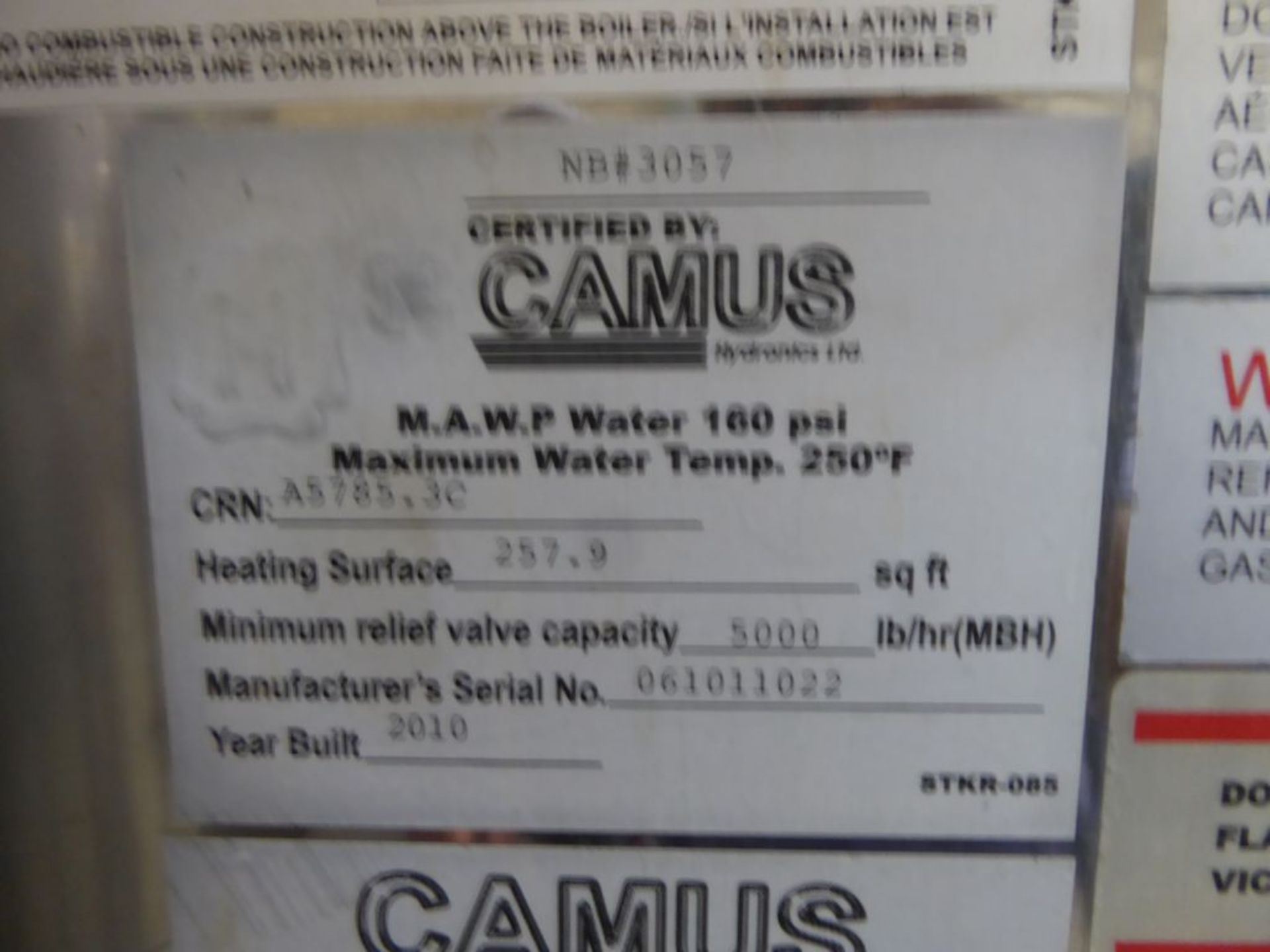 2010 Camus DynaFlame Series Boiler - Image 6 of 6