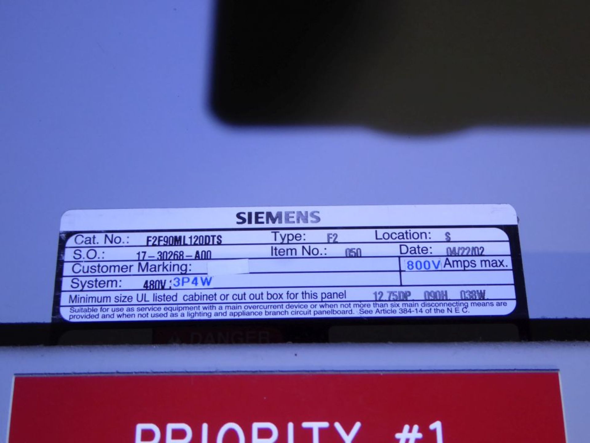 Siemens 800A Panel - Image 2 of 6
