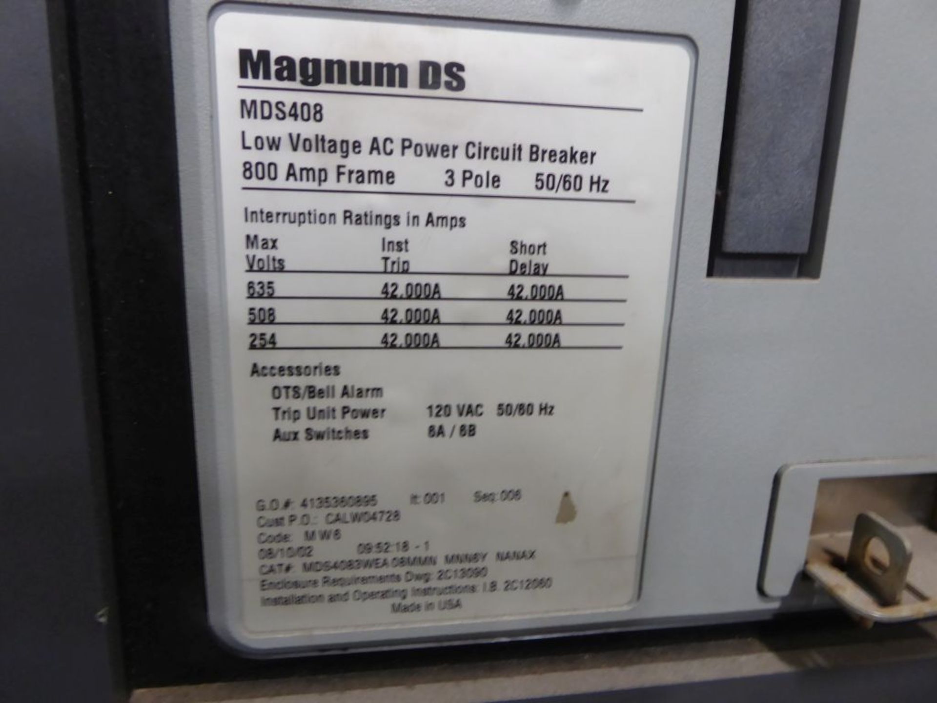 Located in Fridley, MN - Cutler-Hammer Magnum DS Switchgear - Image 21 of 39