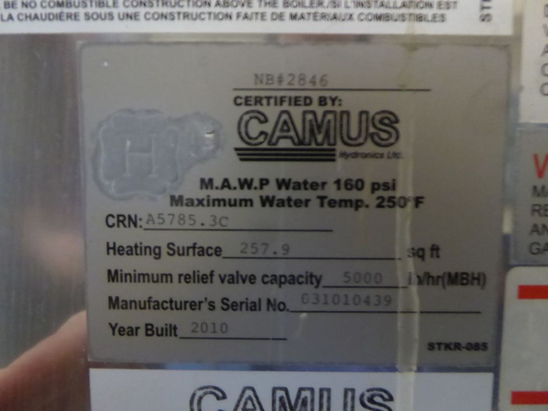 2010 Camus DynaFlame Series Boiler - Image 5 of 5