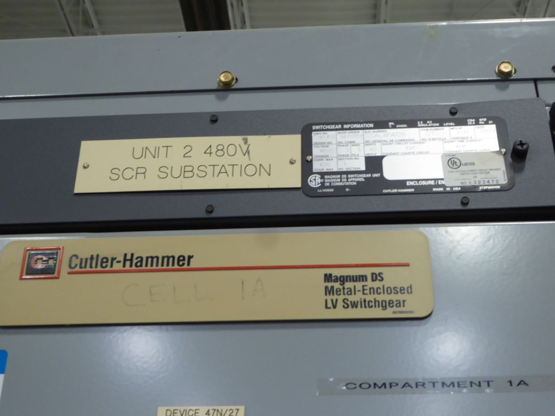 Located in Fridley, MN - Cutler-Hammer Magnum DS Switchgear - Image 5 of 39