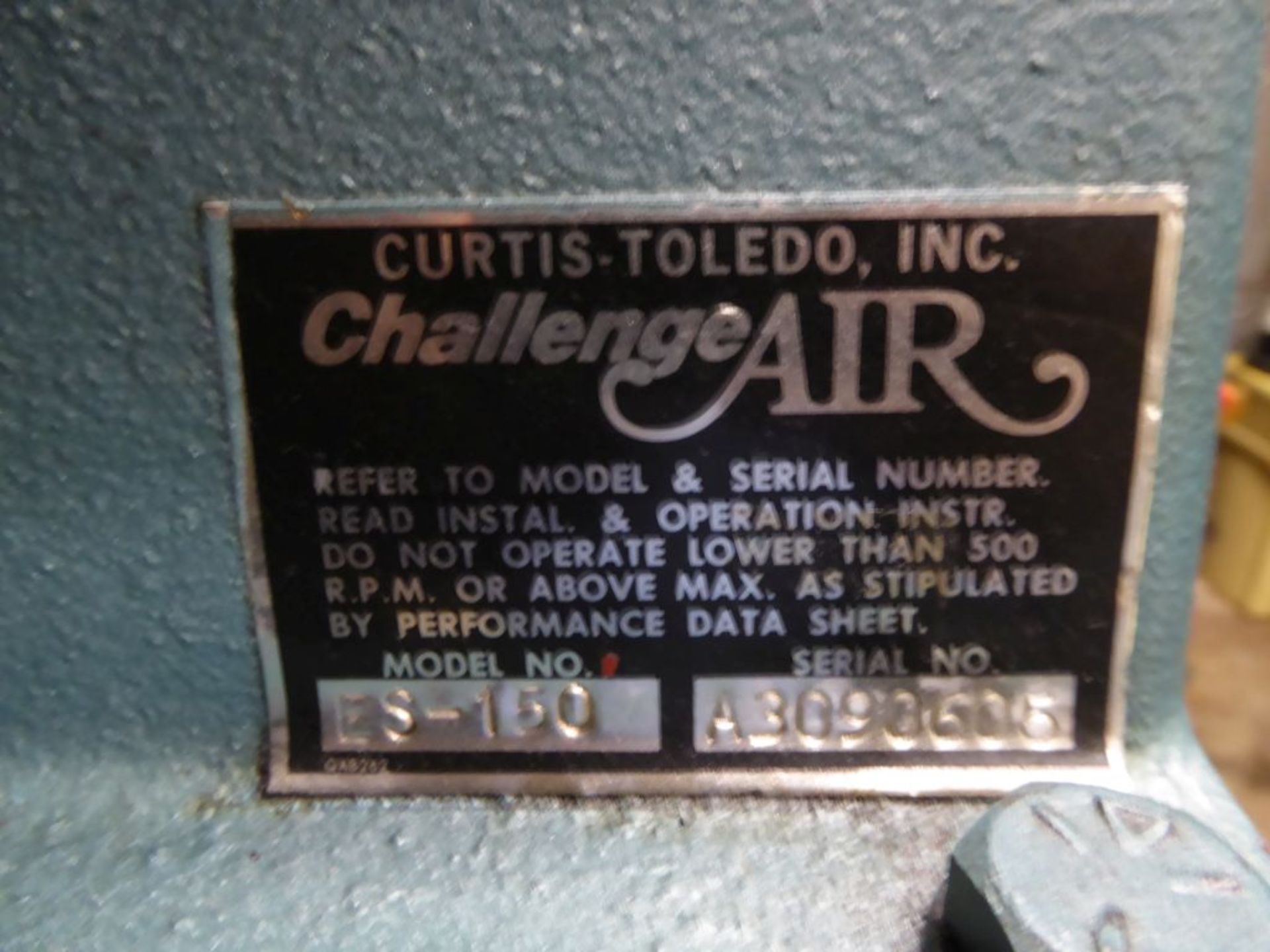 Curtis-Toledo Challenge Air Compressor - Image 5 of 7