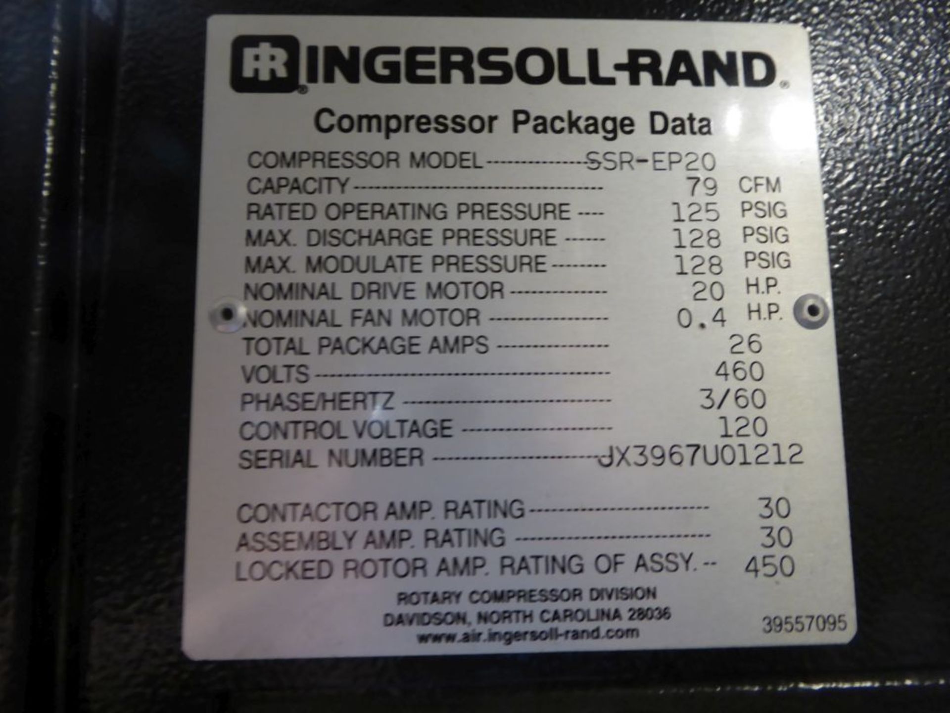 Ingersoll Rand Air Compressor - Image 5 of 7