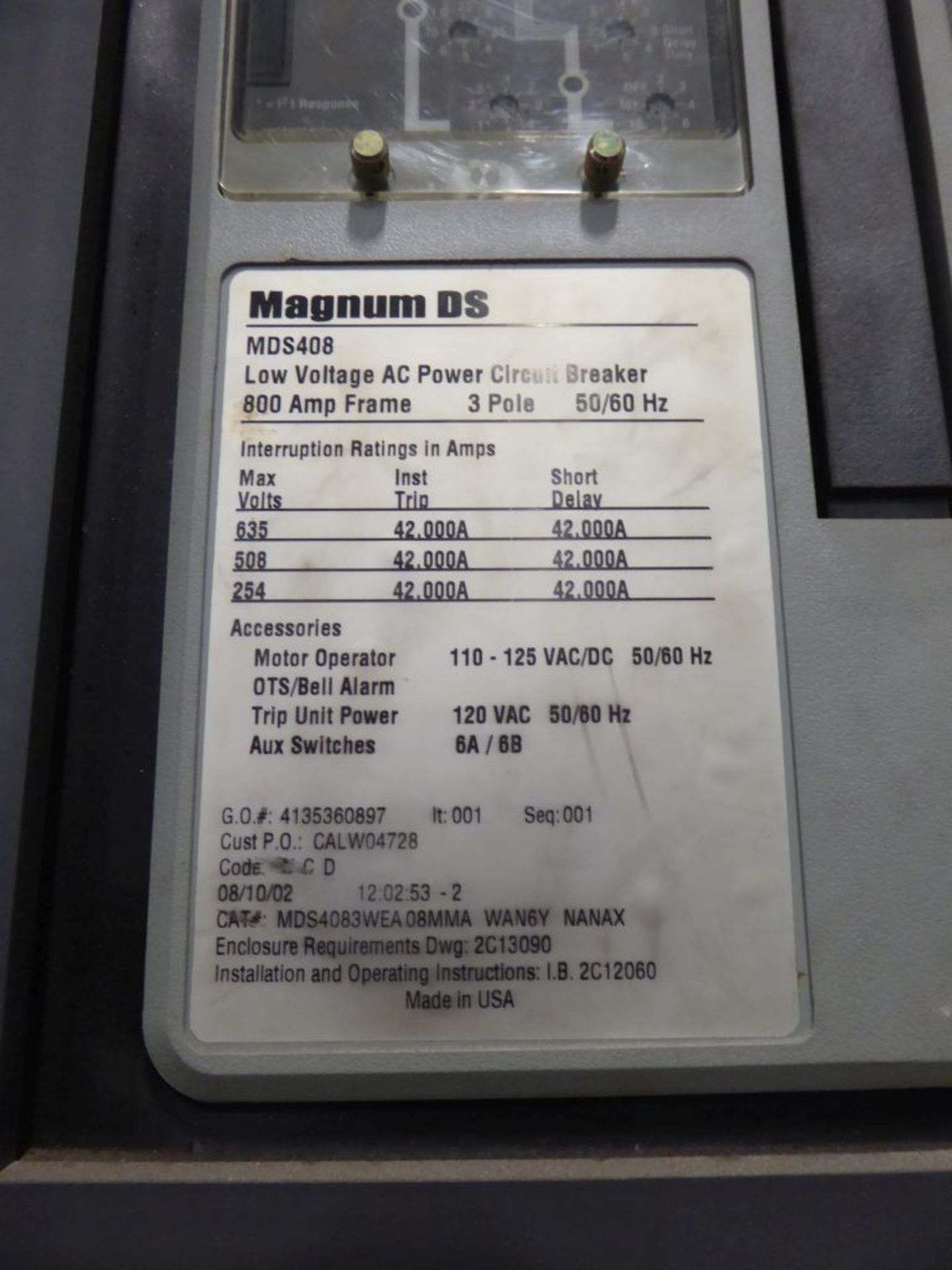 Located in Fridley, MN - Cutler-Hammer Magnum DS Switchgear - Image 30 of 39