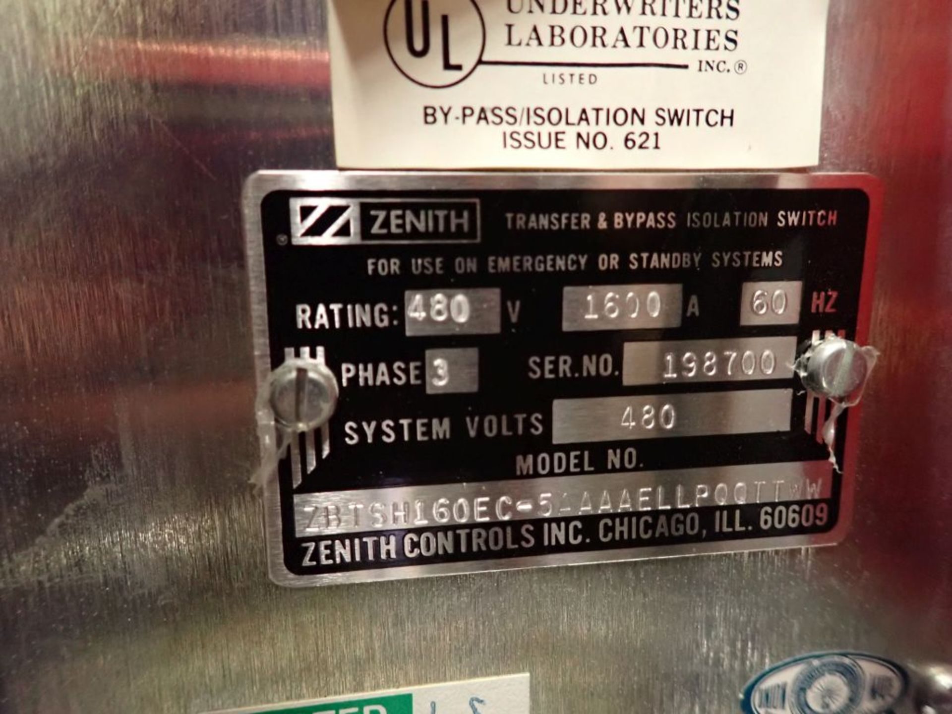 Zenith Transfer and Bypass Isolation Switch - Image 7 of 7