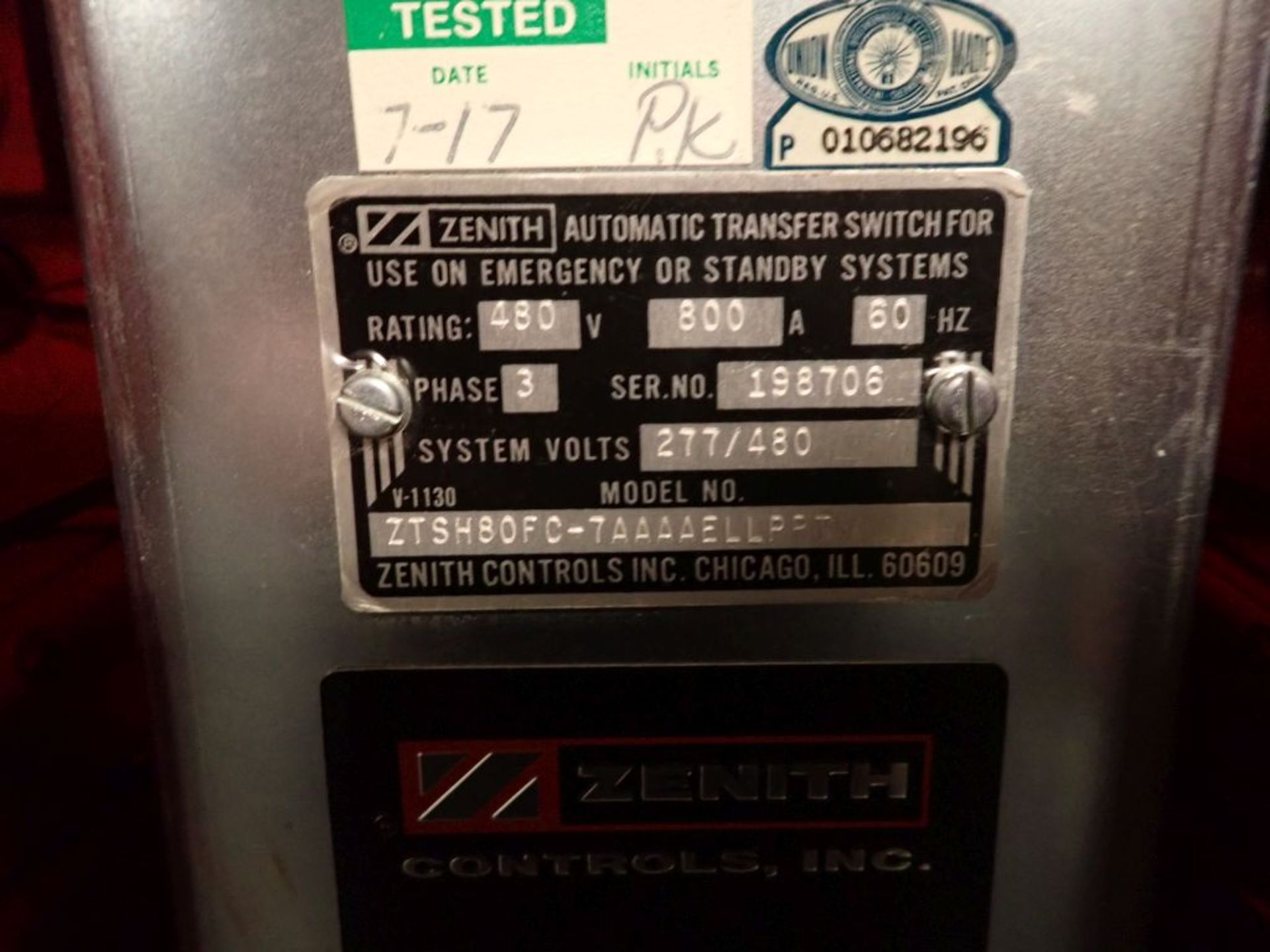 Zenith Automatic Transfer Switch - Image 9 of 9