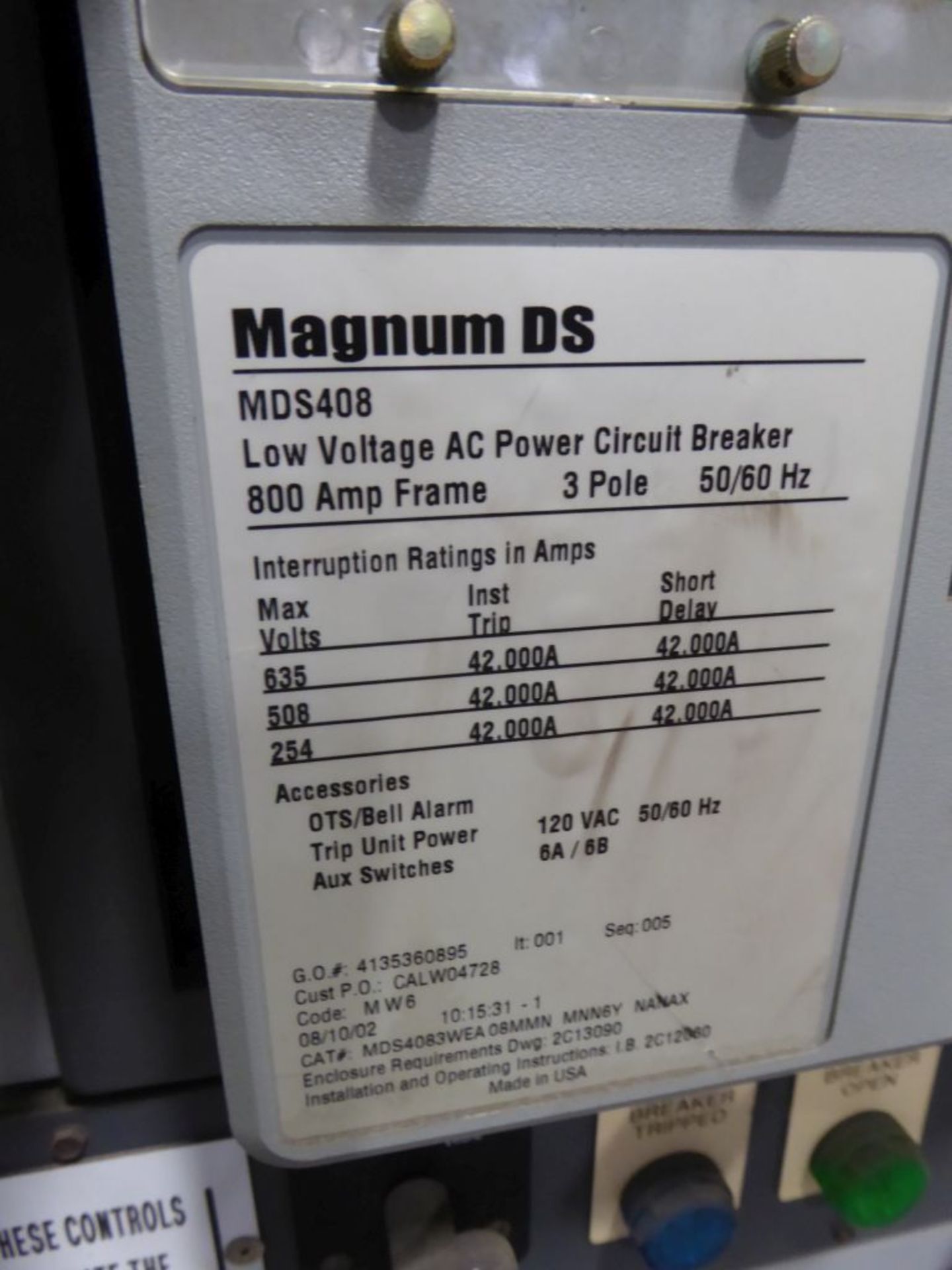 Located in Fridley, MN - Cutler-Hammer Magnum DS Switchgear - Image 24 of 39